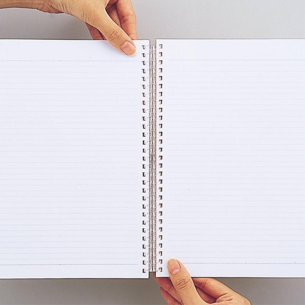 Lihit Lab N1664-8_10 Twist Notebook, A6, 17 Holes, 30 Leaves, Blue, 10 Packs image number 4