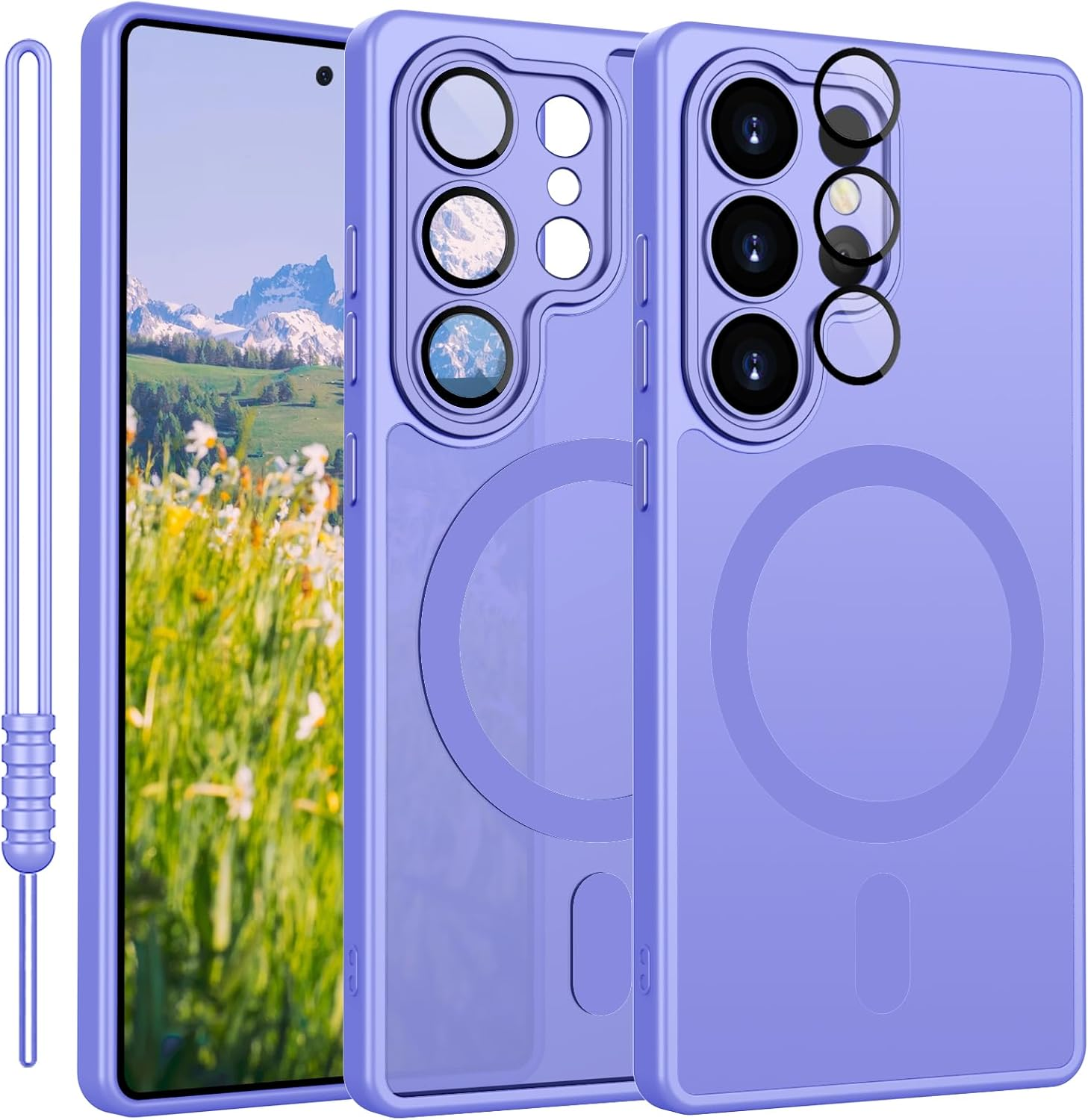 Case for Samsung Galaxy S22 Plus, Compatible with Magsafe, Mobile Phone Case for Samsung Galaxy S22 Plus, Magnetic Matte Touch Camera Protection, Non-Slip, Scratch-Resistant, Protection, Shockproof