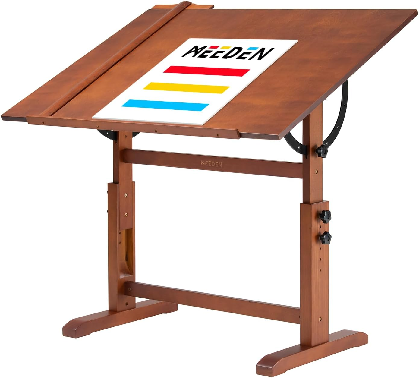 MEEDEN Extra-Large Wood Drafting Table: 42" X 30" Artist Drawing Desk - Height Adjustable Art Craft Table - Tilting Table for Adults Painting Reading Writing Sketching image number 1