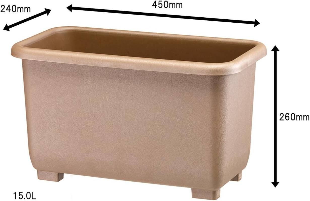 Yamato Plastic Eco & Eco Winplanter, Deep 45, 17.7 X 9.4 X 10.2 Inches (450 X 240 X 260 Mm), Eco Brown, Set of 3 image number 5