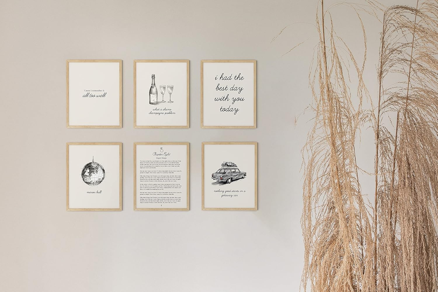 Twodays Taylor Room Decor Aesthetic, Swift Folklore Music Lyrics Wall Decor Posters, Album Covers Art Prints for Bedroom, Fans Birthday Party Decorations. (8'' X 10'', Set of 6, UNFRAMED) Beige