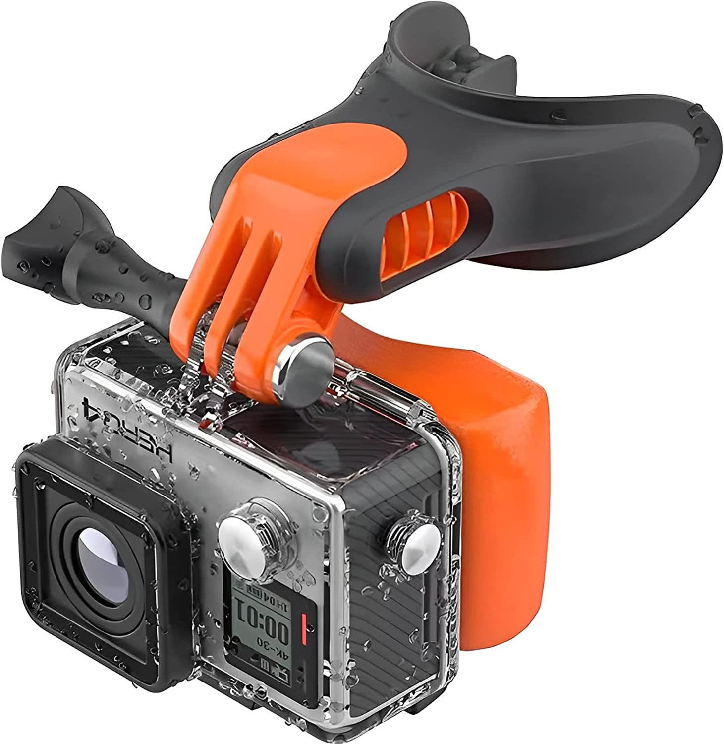 REYGEAK Mouth Mount for Gopro Hero11/10 Insta360 X3/DJI Action 3, Bite Mount Mouthpiece Holder POV Filming for Hero 11 10 9 8 7 Surfing Snowboarding Body Boarding Kayacking Including Floating Module image number 3