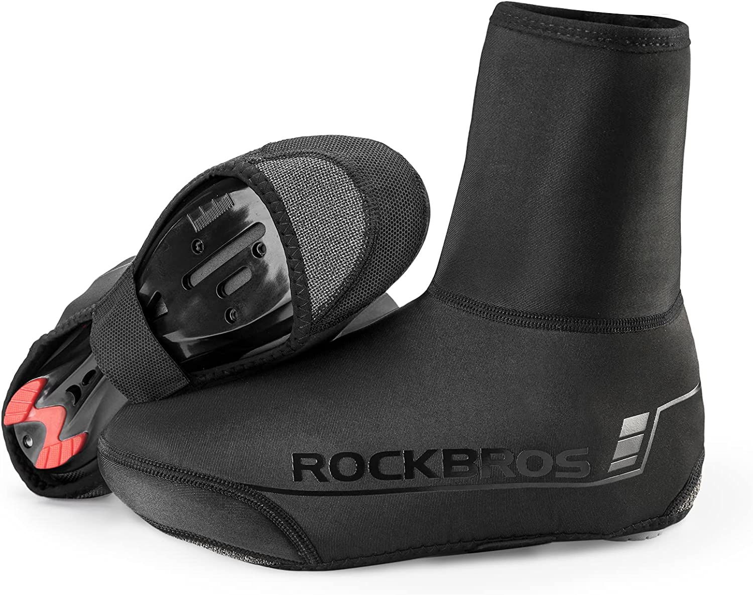 ROCKBROS Cycling Shoe Covers Winter Shoes Cover Warmer Water Resistant Thermal Bike Shoes Cover Windproof Bicycle Overshoes Shoescover for Men Women image number 3