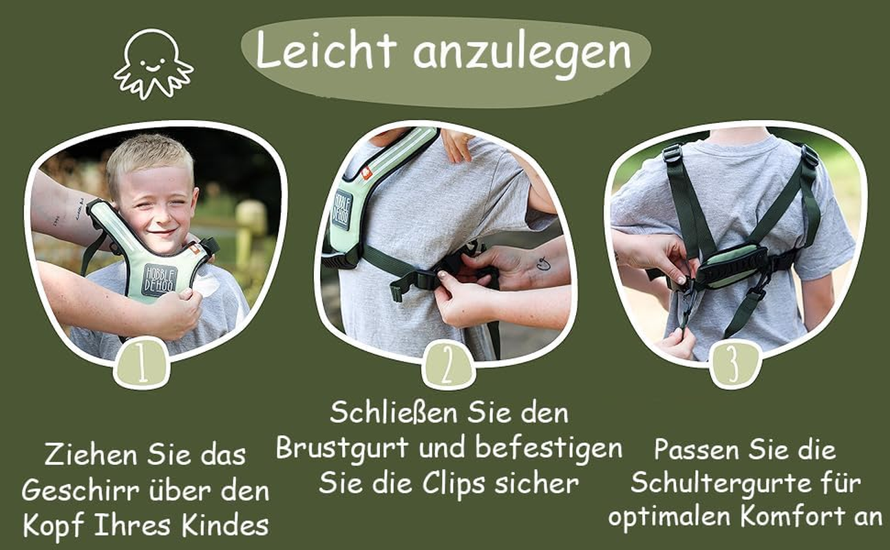 Hobbledehoo Child Harness Safety for Kids Toddlers Aged 2-7 Walking Supporting SEN Special Needs Leash (Green) image number 1