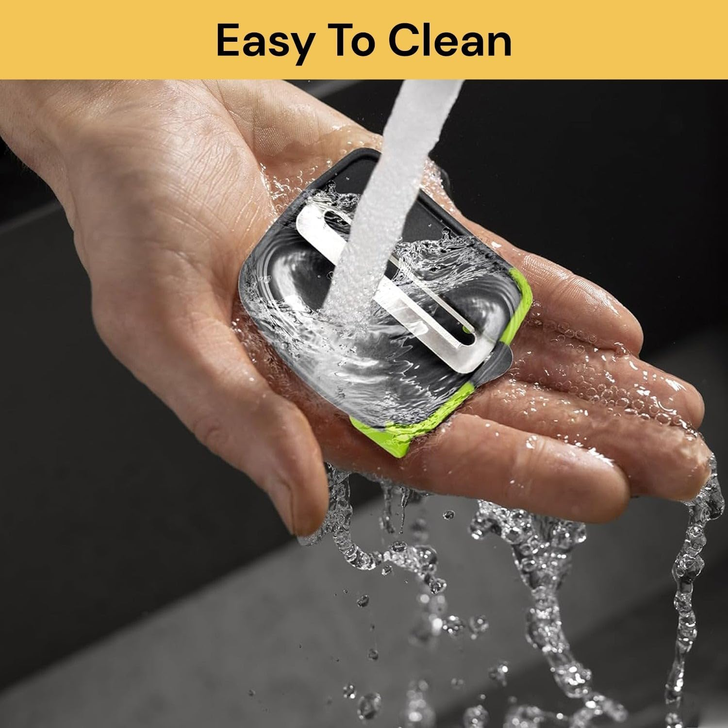 EZONEDEAL Fruit Peeler Ultra Sharp Double Finger Peeler Cutter Fruit and Vegetable Peeler Slicer Cucumber Potato Peeler Tomato Kitchen Tools Creative Gadgets - Palm Peeler (Orange (2PCS)) image number 1