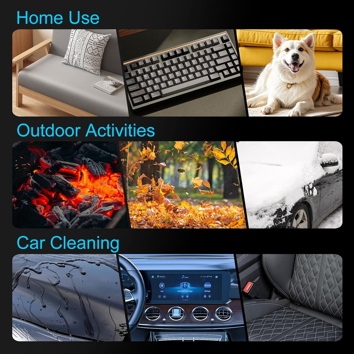 B-Qtech Compressed Air Duster, 130000RPM Air Blower with 4 Gear Adjustable, Electric Air Duster with Brushless Motor for Keyboard, Computer, Car and Home Cleaning image number 2