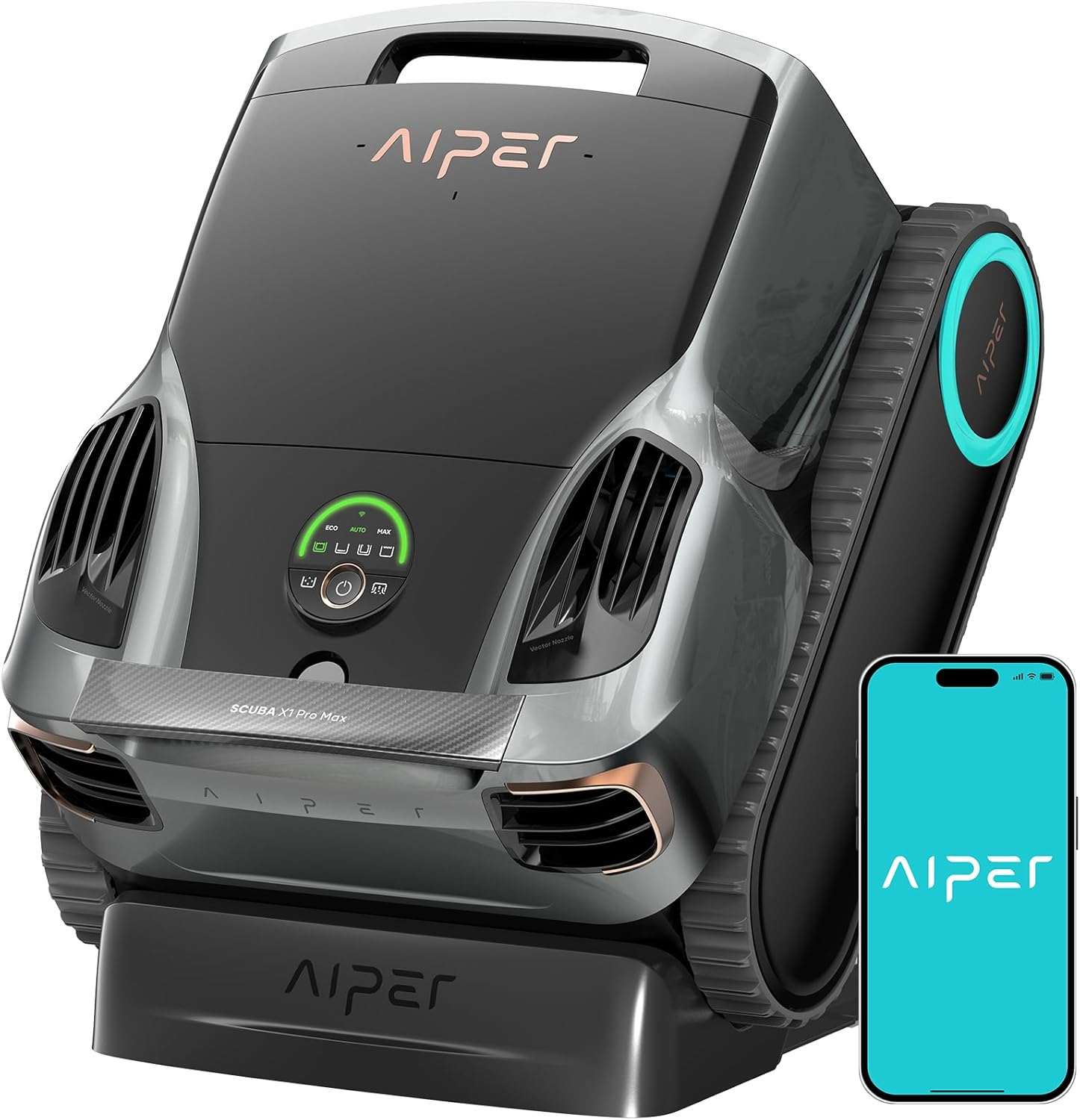 Aiper Scuba X1 Pro Max Includes Caddy for Easy to Transport and Storage,32000Lph Power, Double Filtration, Smart Surface Parking
