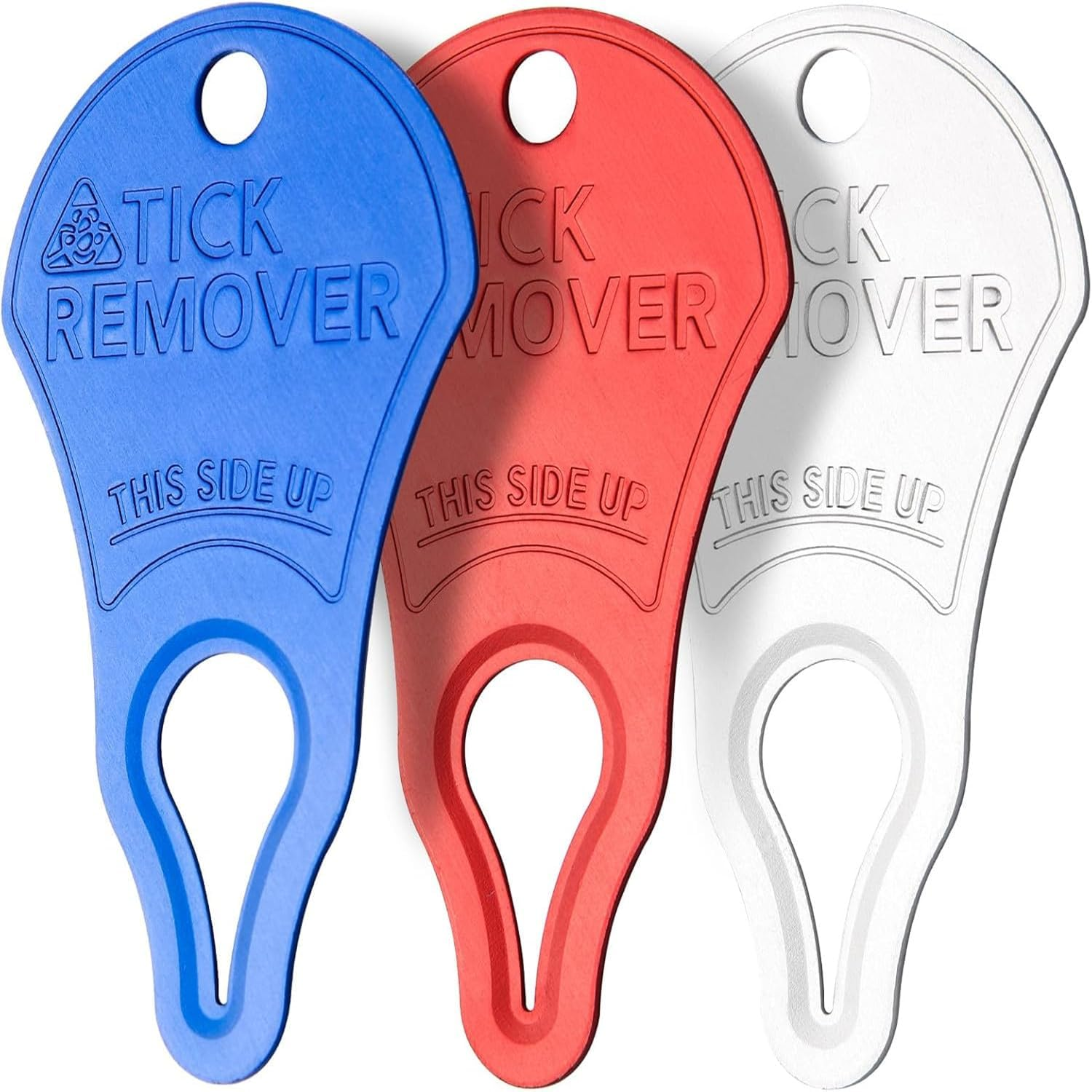 3 Pack Portable Tick Removal Tools, Tick Remover Tools for Dogs, Pets and Humans, Efficient, Safe and Reliable, Tick Key Essentials for Outdoor Activities(3 Colours) image number 4