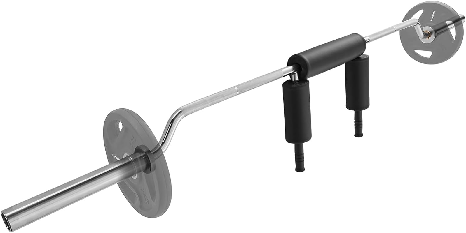 VEVOR Safety Squat Bar, 700 & 1500 LBS Fitness Squat Bar，Plus 500 LBS Hex Barbell Trap Bar, Home Gym for Squats, Deadlifts, Ideal for Front Squats, Lunges, Rehab, Physical Therapy image number 4