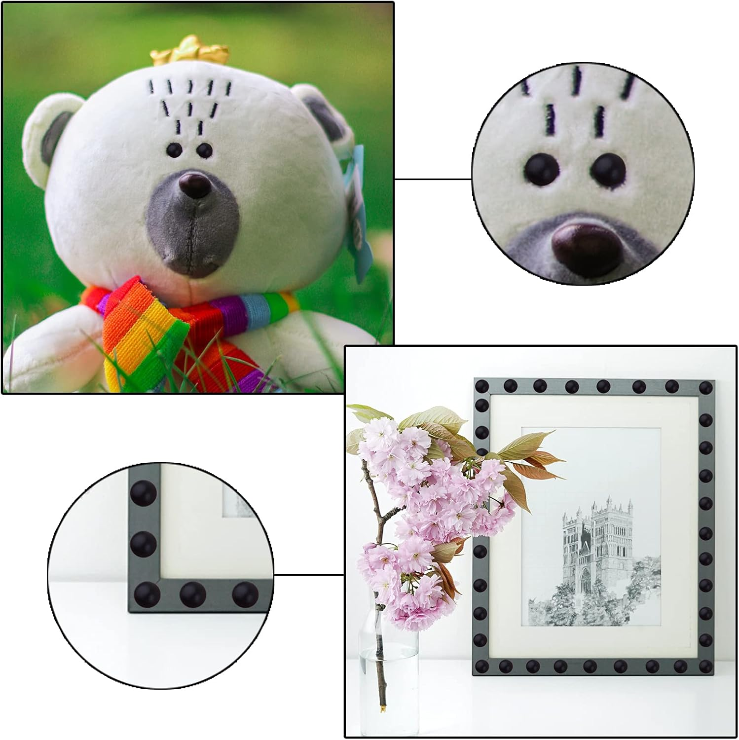 Half Wooden Balls, 100Pcs Half round Unfinished Wooden Balls Natural Smooth Mini Split Hemisphere Wood Craft Beads Balls for DIY Projects Art Design Painting Christmas Party Ornament, 15Mm, Black