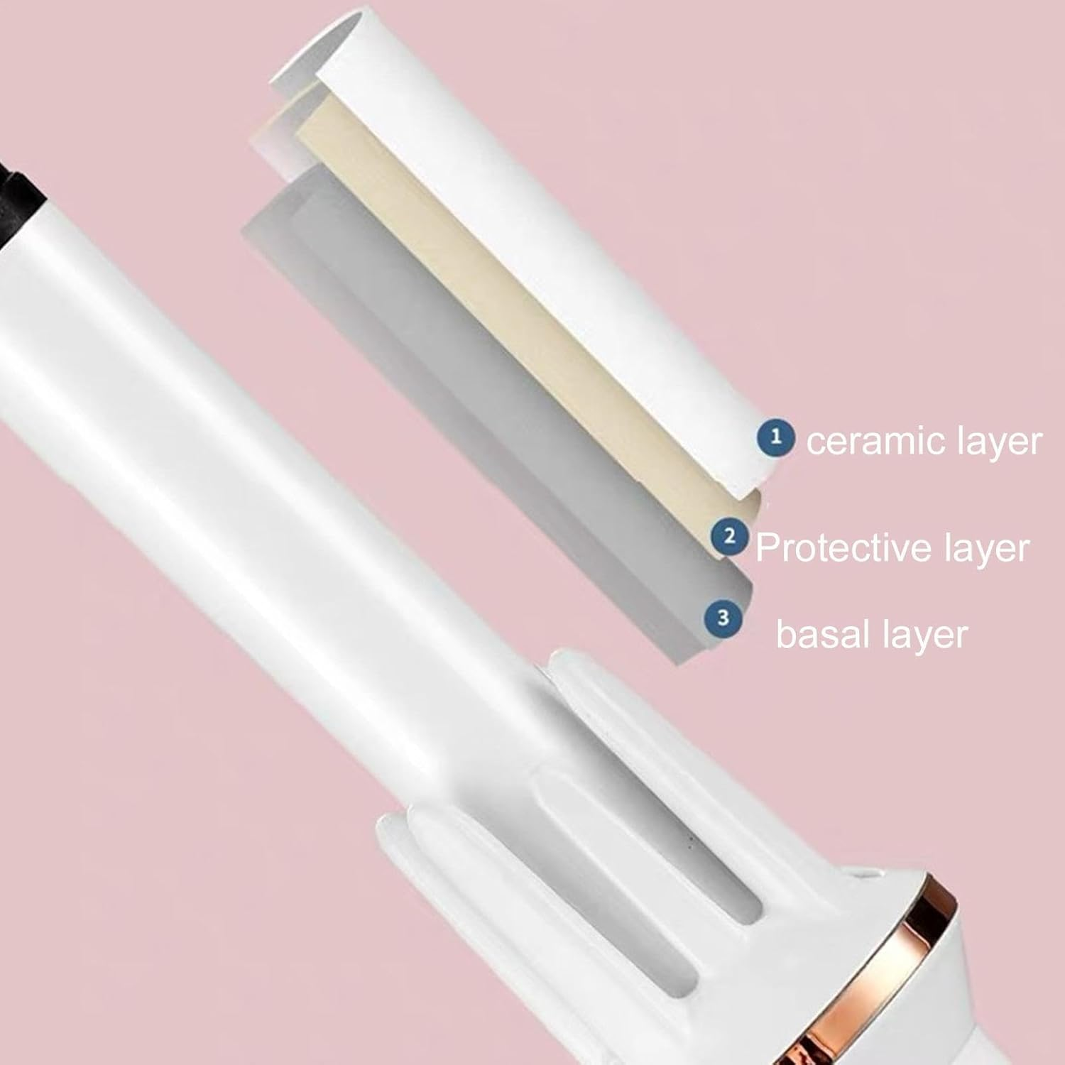 Rotating Hair Curler &ndash; Rechargeable Beauty Styler, Portable Curl Creator, Mode Iron | Smooth Curl Enhancing Sensor, Variable Heat Control Design Quick Morning Routines and Effortless Evening Styl image number 1