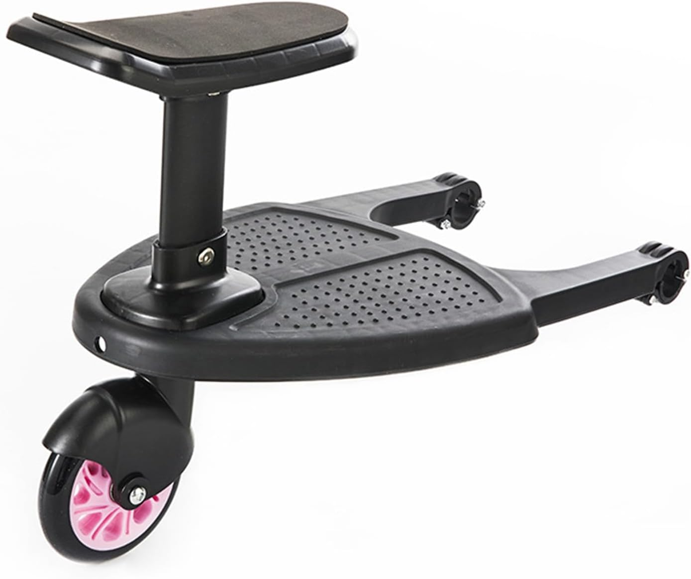 2 in 1 Stroller Step Board Kids Toddler Buggy Wheel Travel Board Skateboard Fits Most Strollers Horizontal Axis Hole Diameter Must Be <2.5Cm Prams Accessories (Pink Wheel)