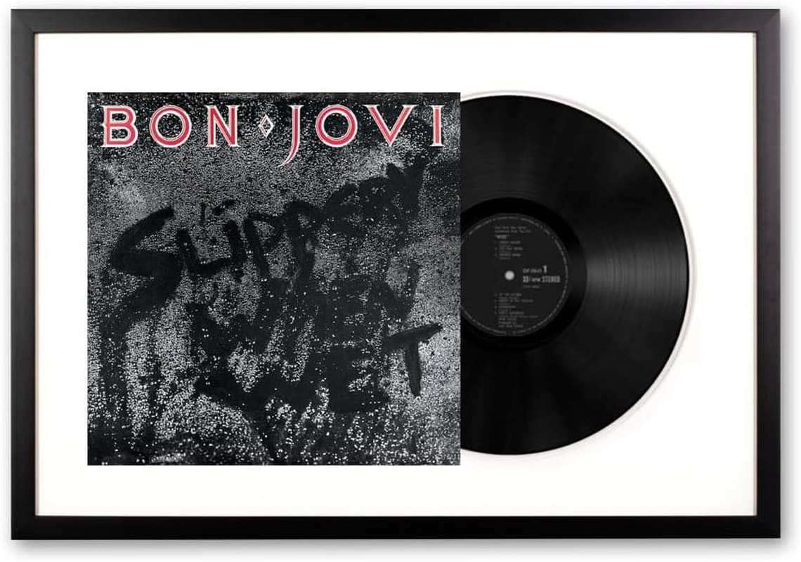 Vinyl Art Bon Jovi Slippery When Wet Memorabilia Framed image number 3