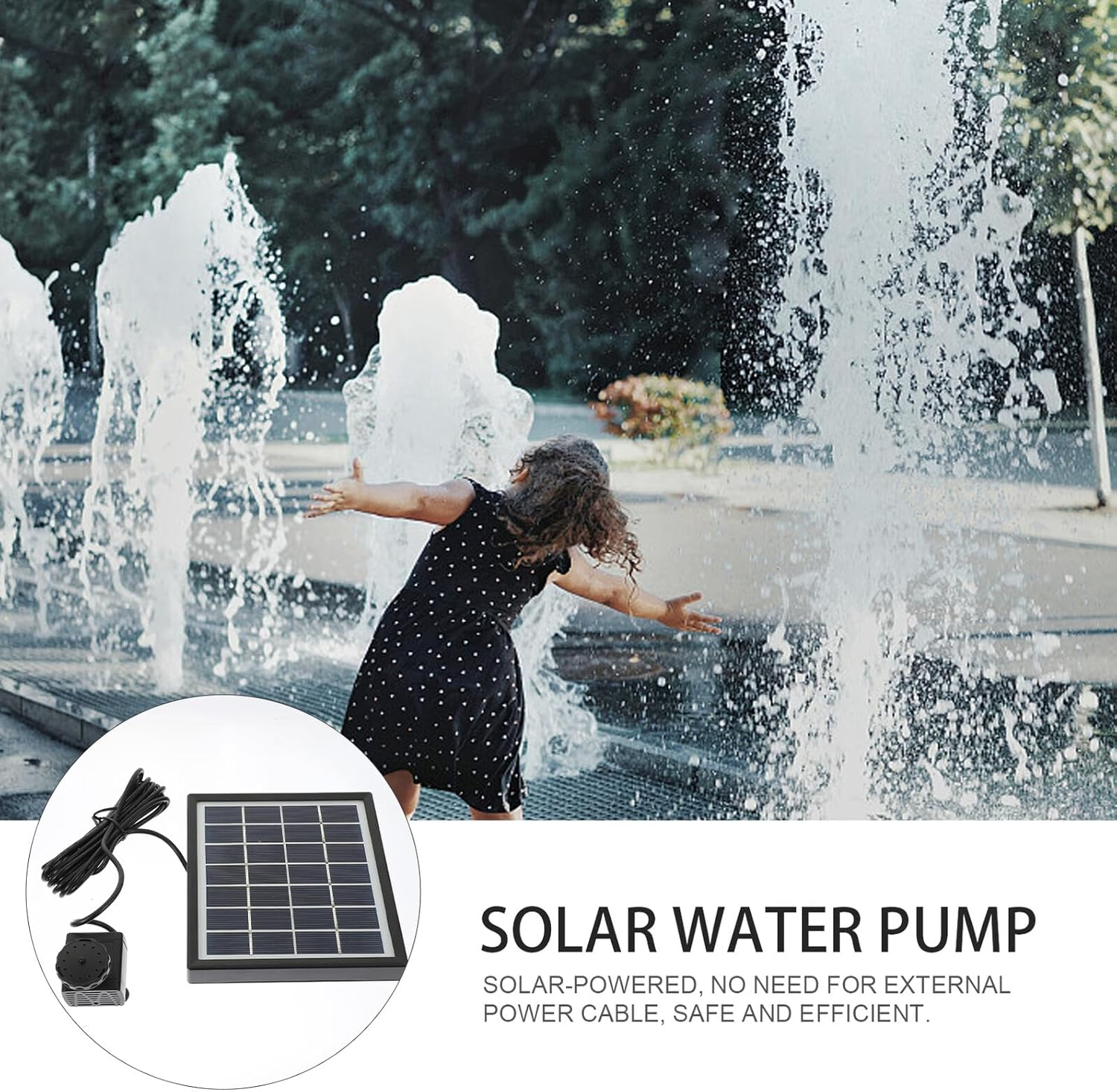 Solar-Powered Garden Fountain Pump for Birdbath and Outdoor Ponds Floating Water Pump with Easy Maintenance for Patio and Lawn Decoration image number 3