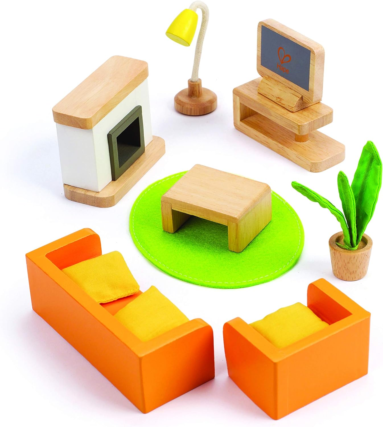 Hape Baby Nursery Dollhouse Furniture Set - Miniature Baby Room with Crib and Accessories - Kids Pretend Play Doll House Collection image number 1