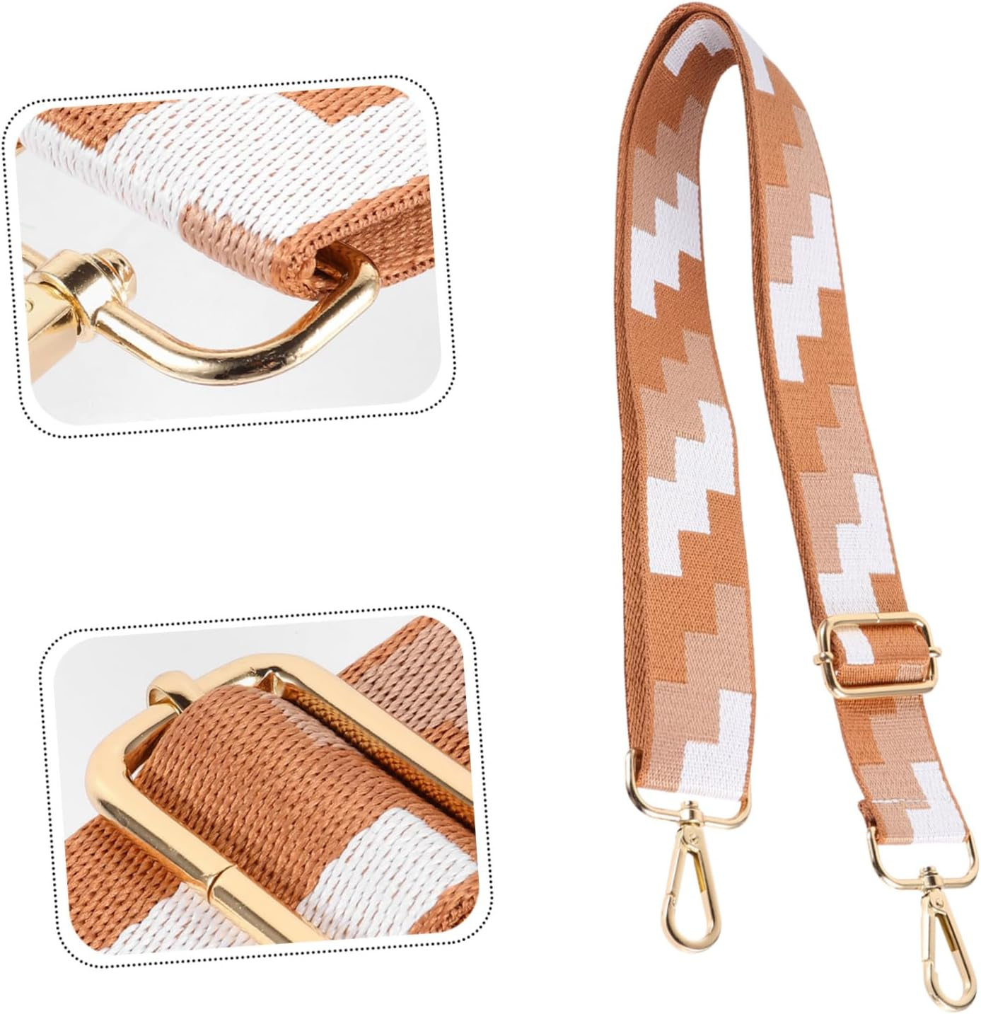 PERSELOSO Shoulder Bag Strap Wear Resistant Handbag Chain for DIY Replacement Purse Handle Durable and Versatile Belt with Buckles for Easy Installation - Blue image number 7