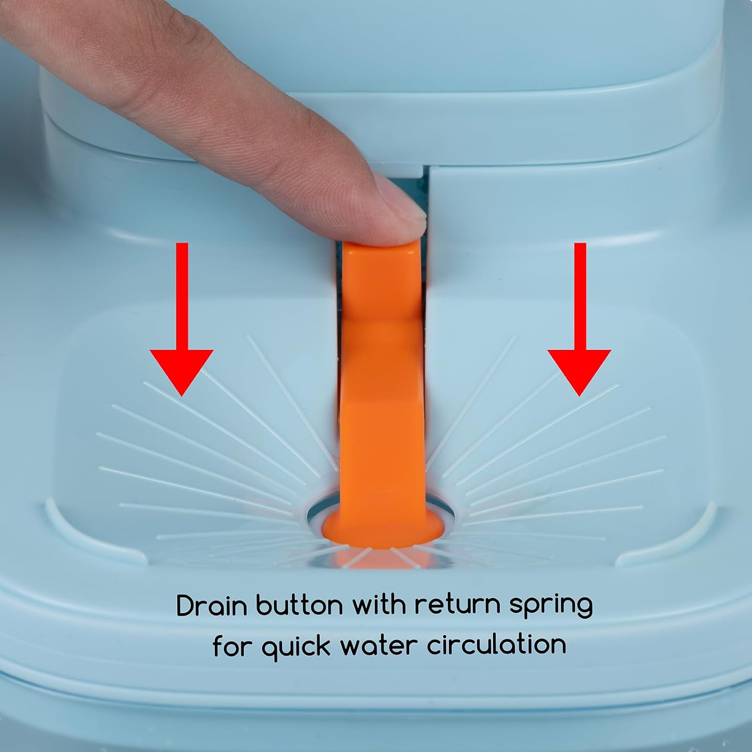 MEEDEN Portable Paint Brush Cleaner: Paintbrush Rinser with 5-Slot Silicone Brush Holder - Brush Washer for Acrylic Watercolor & Water-Based Paints, Blue - White image number 4