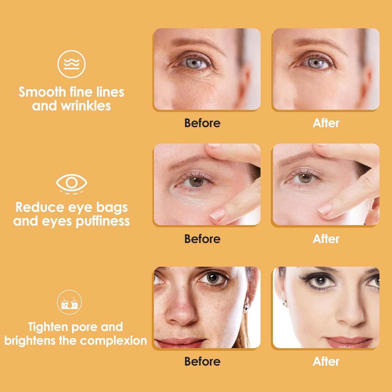 Lazzybeauty Ice Globes for Facial, Cooling Globes Set for Eye & Neck, Cold Glass Ice Roller Ball, Cryo Sticks Face Globes, Tighten Skin, Reduce Puffiness and Dark Circles, Enhance Circulation, Gold image number 2