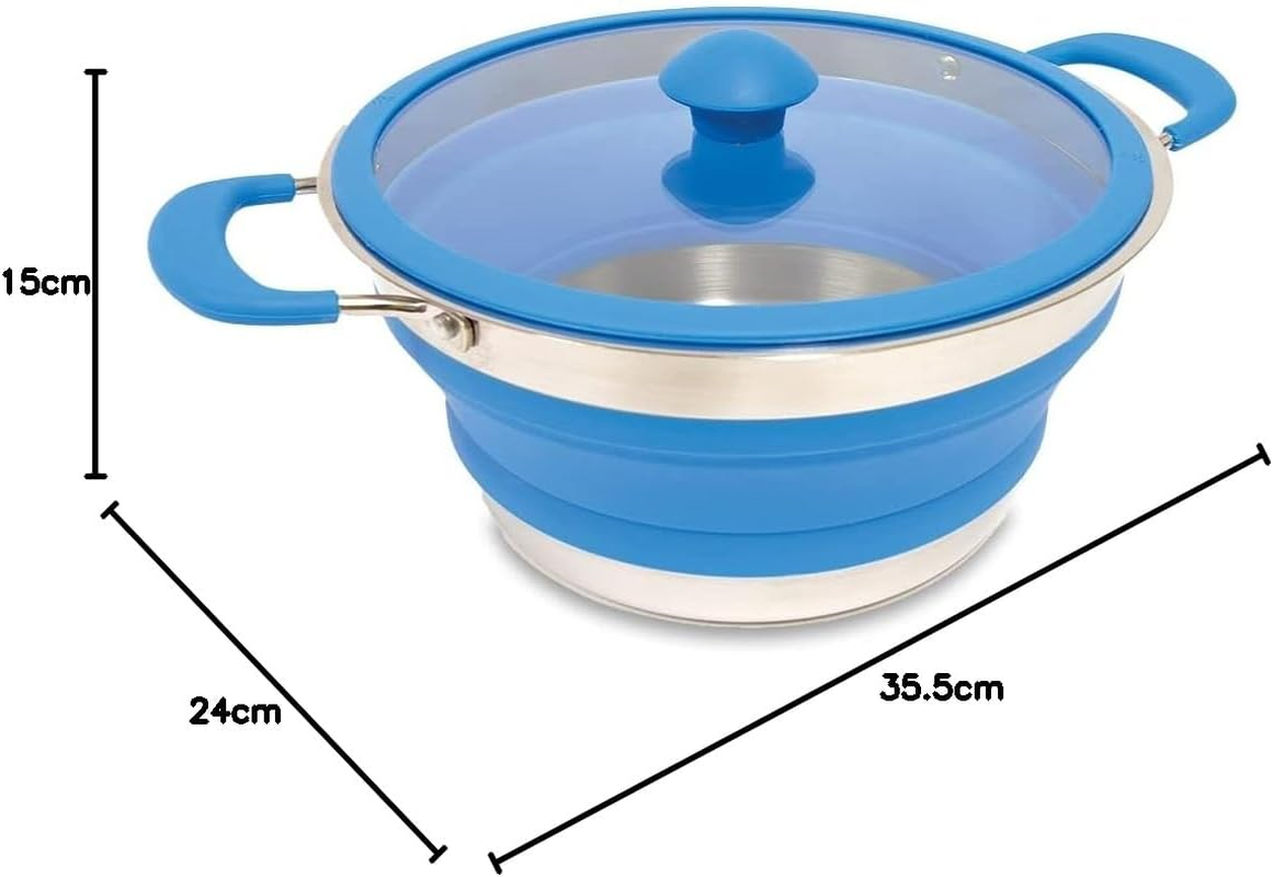 Popup Stainless Steel Cooking Pot, 3 Liter Capacity