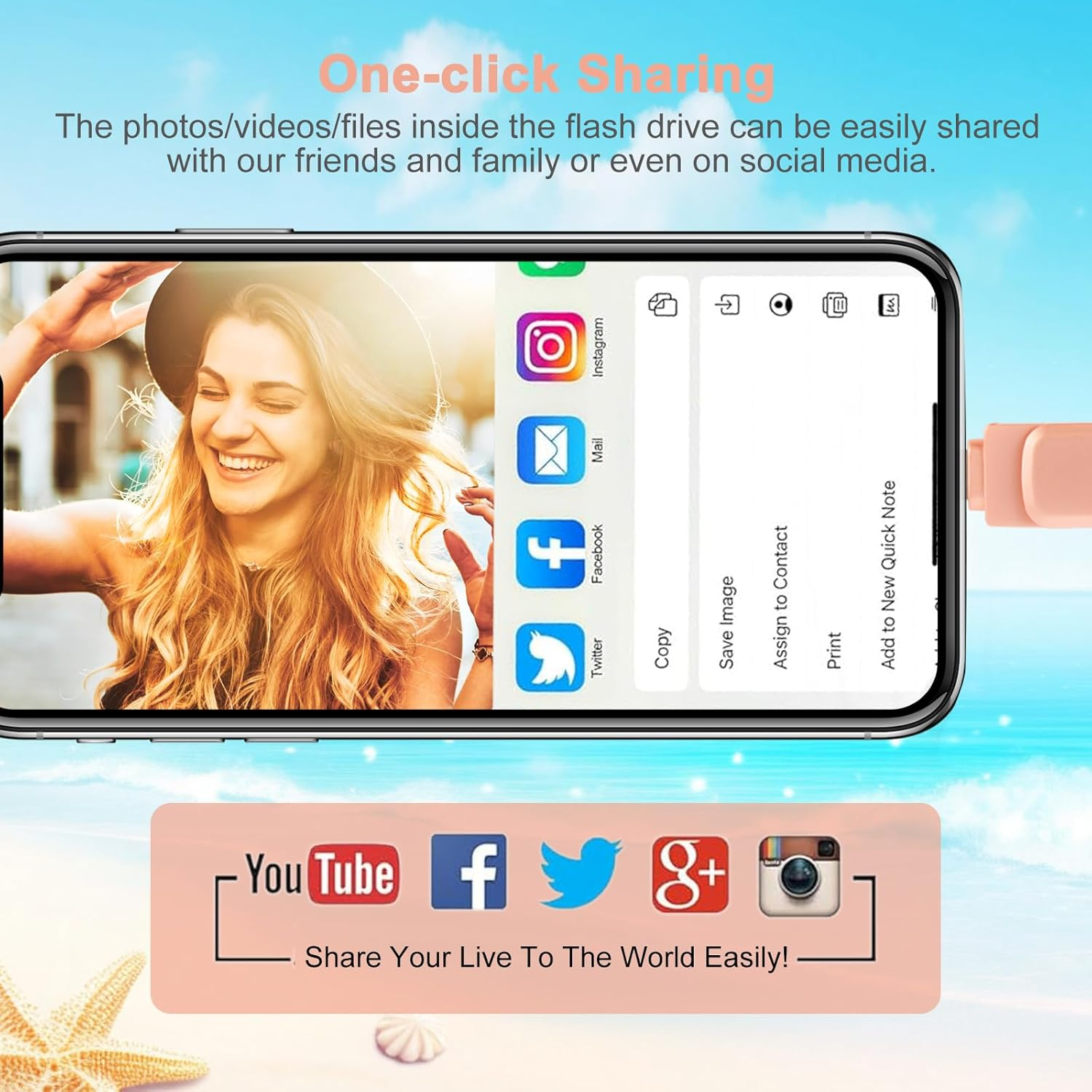 3 in 1 256GB USB Flash Drive for Iphone,Photo Stick,Mfi Certified Iphone Flash Drive Thumb Drive,Usb Memory Stick USB Storage Stick for Iphone 16/15/14/13/12/11/X/XS.../PC/USB C Flash Drives(Pink) image number 5