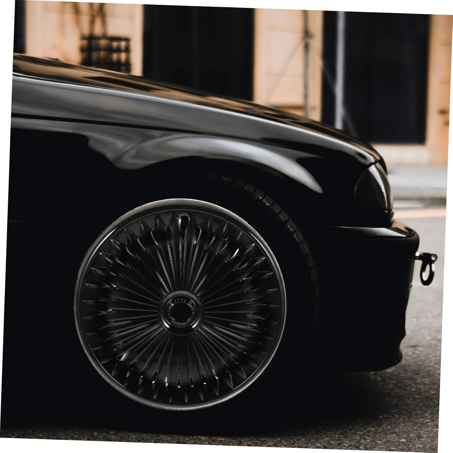 HEALEEP Automotive Wheel Decorative Car Hub Cover Easy Install Black for Car Vehicle image number 3