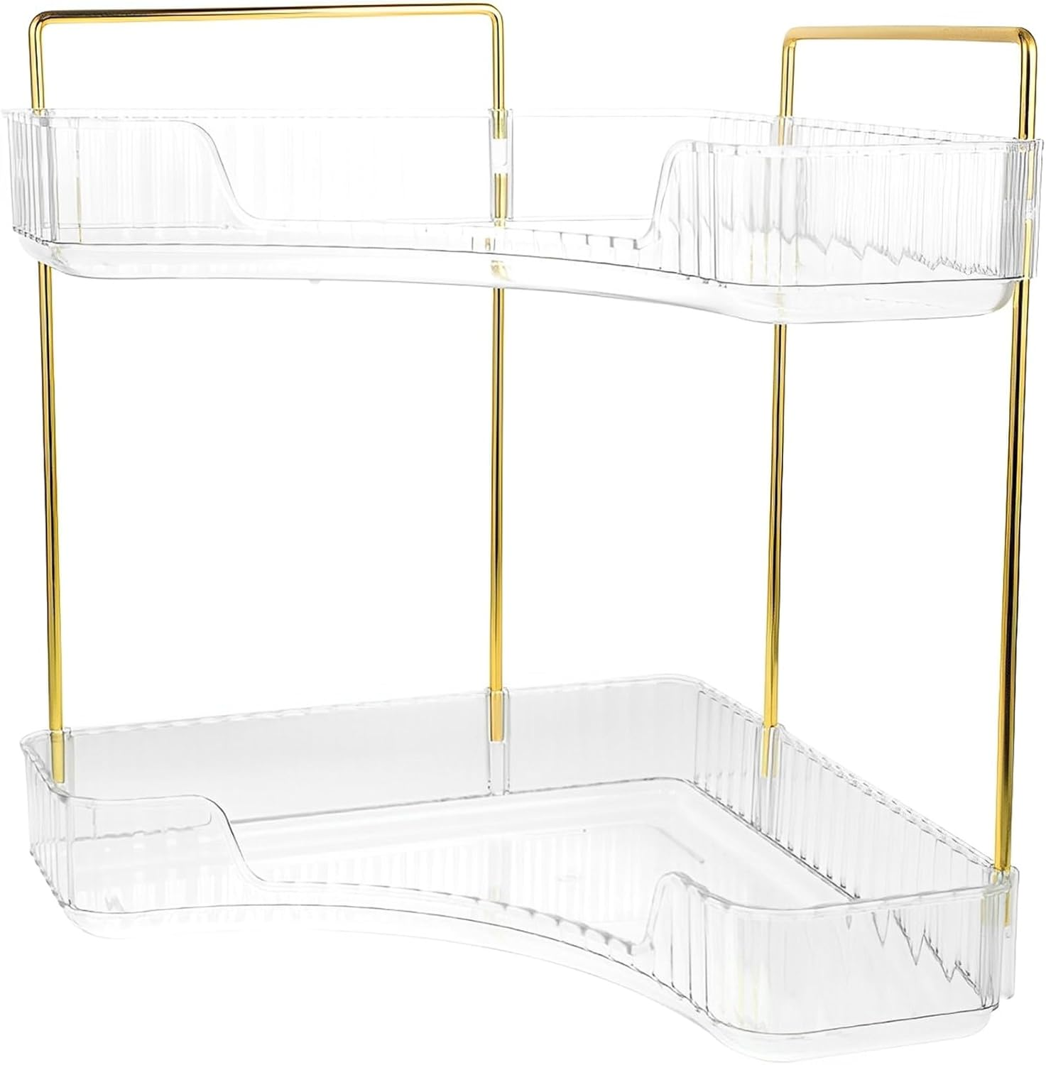 Corner Bathroom Countertop Organizer, Corner Counter Organizer, Cosmetic Storage Rack for Kitchen and Bathroom image number 2