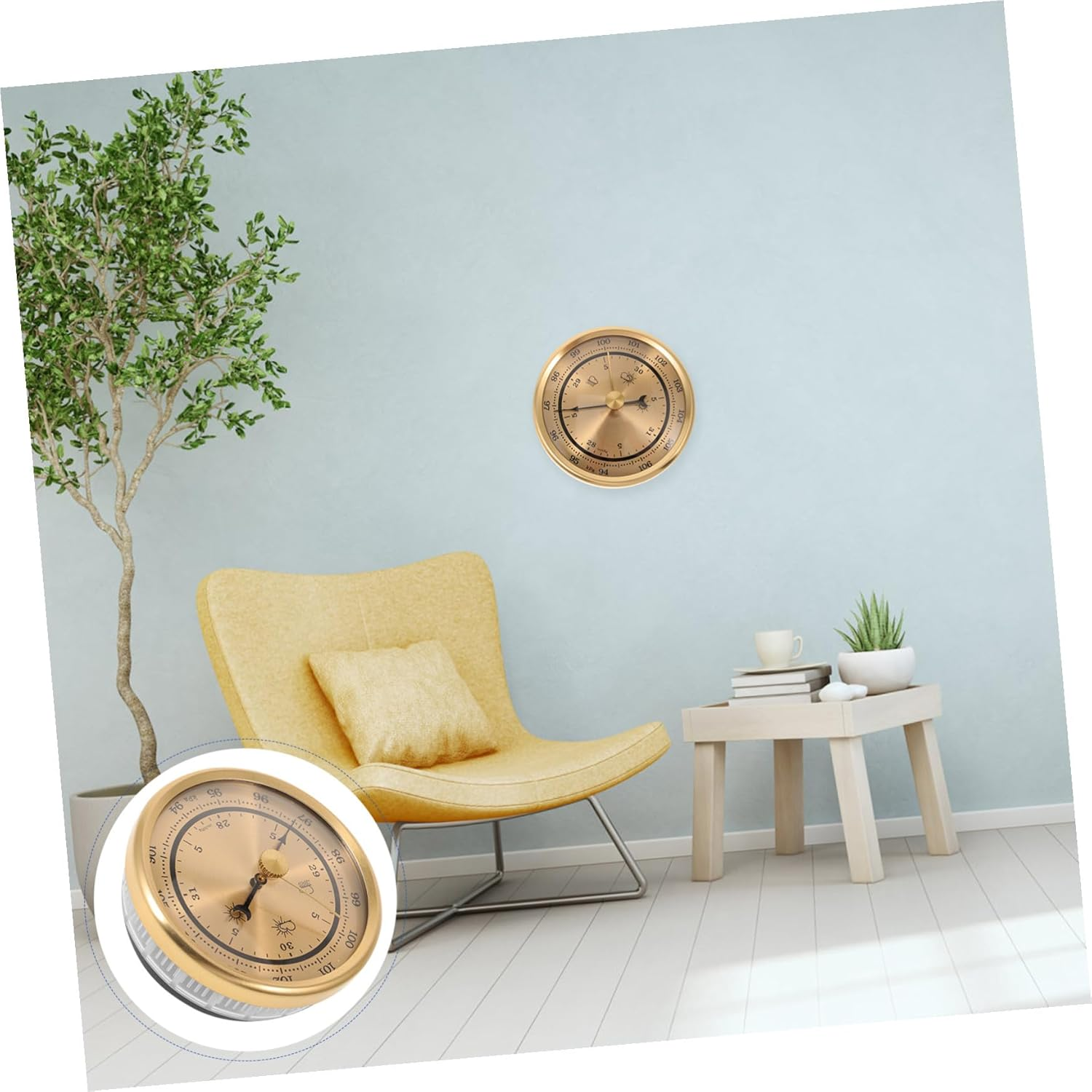 Gatuida Aneroid Barometer with Thermometer and Hygrometer Portable Small Weather Station for Accurate Home Air Pressure and Weather Prediction image number 3