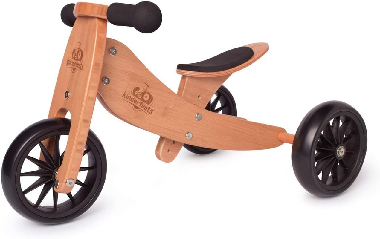 Kinderfeets Tiny Tot 2-In-1 Trike Balance Bike Bamboo image number 4