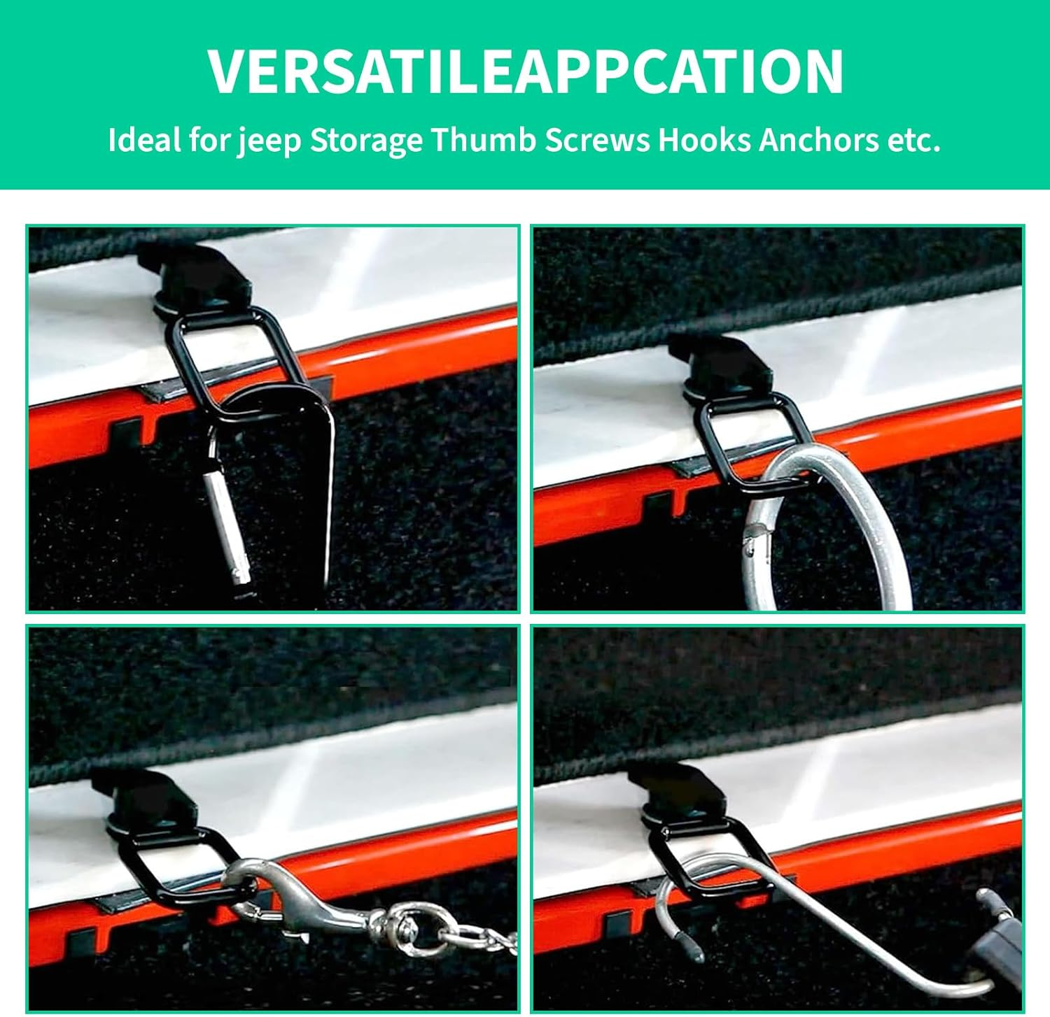 8-Pack D-Ring Tie down Anchors, Heavy Duty Trailer Truck Tie down Hooks for Truck, Trailer, Camper, Warehouse, Garage, Boat image number 1