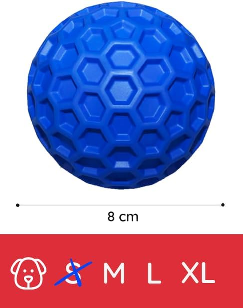 DDCAN Blue Rubber Dog Ball 80Mm Strong and Durable High Rebound with Sound Easy to Clean Indoor Outdoor Use image number 1