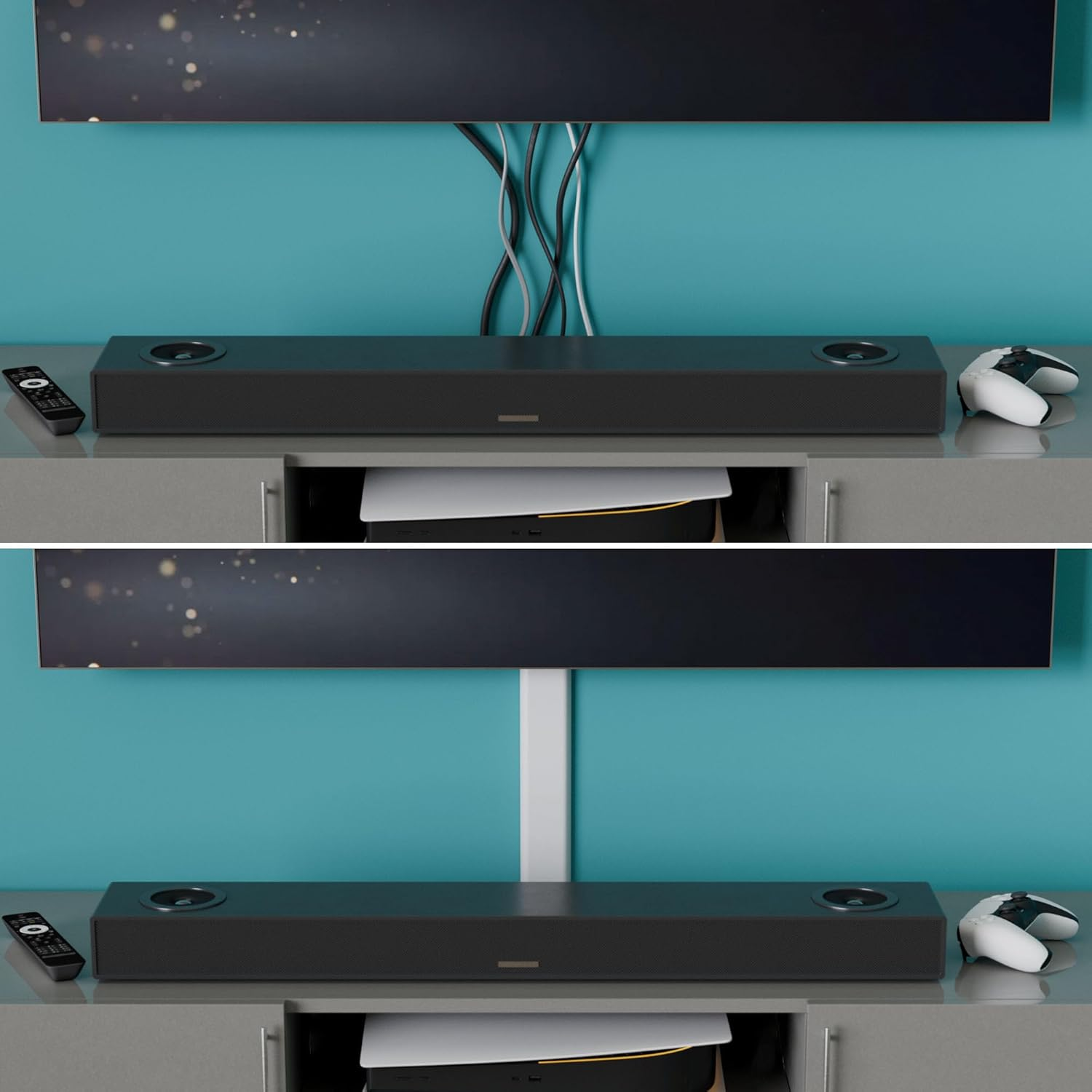 D-Line Cable Trunking, Wire Cover for Wall, TV Cable Tidy, Paintable, Self-Adhesive, Hinged One-Piece Design - 2X 60Mm (W) X 15Mm (H) X 40Cm Lengths (80Cm Total) - White image number 4