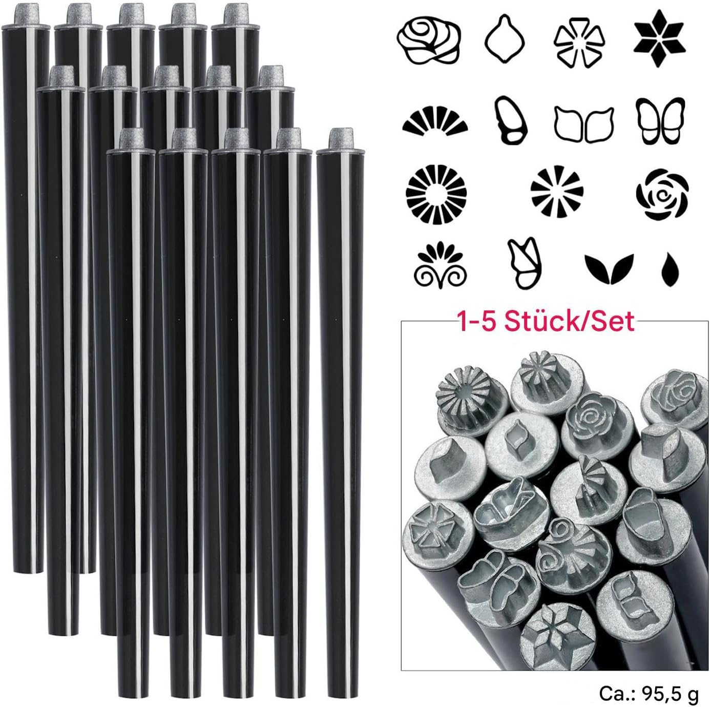 Djowyh Nail Stamp, 15 Piece Nail Pen Set, Pattern Set with Various Designs, Manicure Accessories for Women and Girls