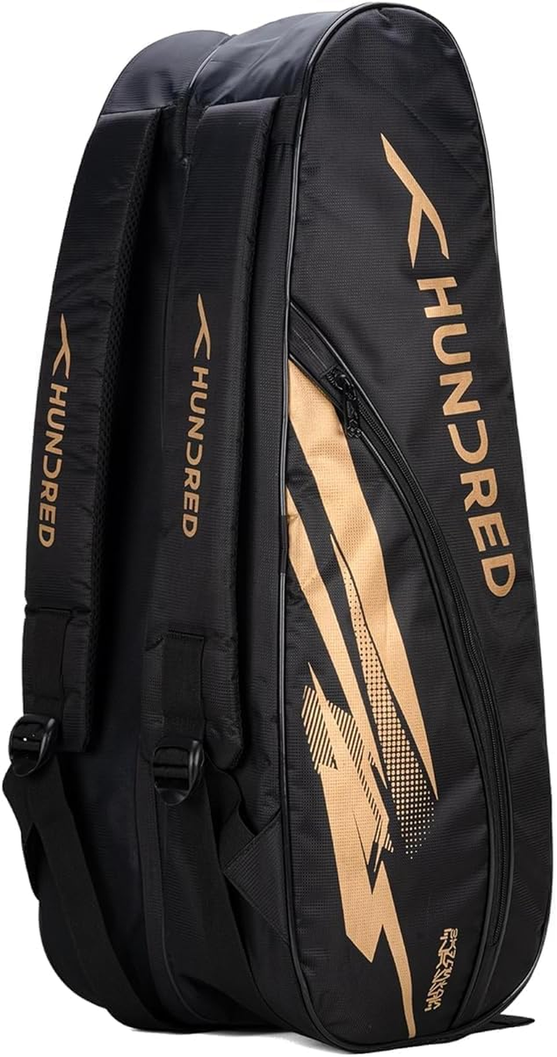 HUNDRED Cosmogear Badminton Kit-Bag | Color: Teal Blue | Size: Large | Unisex | Material: Polyester | Double Zipper Bag with Front Zipper Pocket image number 2