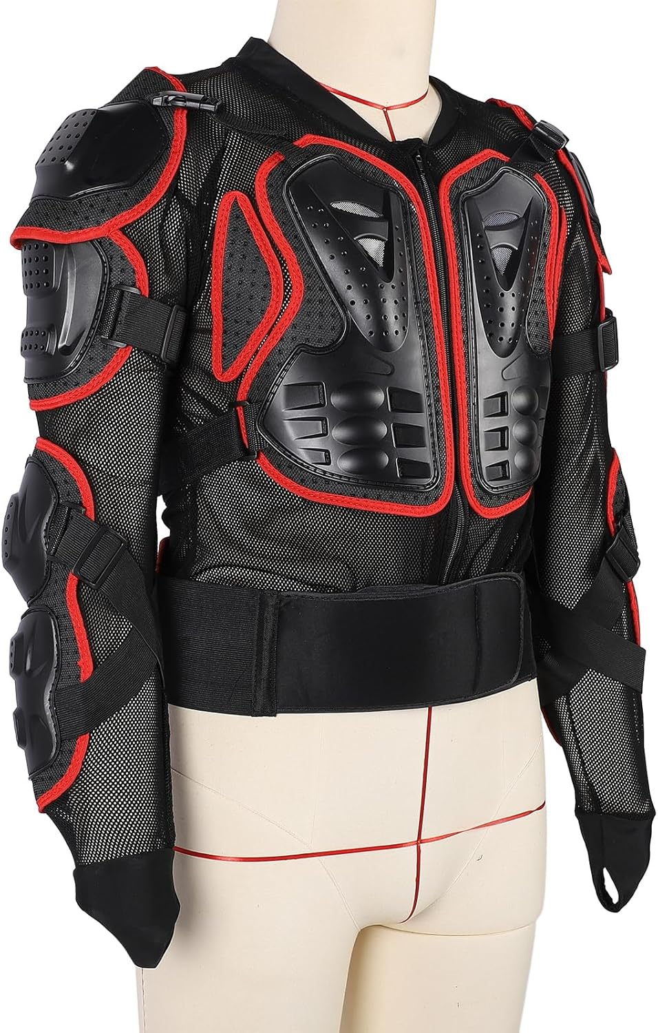 Motorcycle Protective Jacket Full Body Armor, Chest Spine Protection Dirt Bike Gear, Crashproof Adjustable Breathable Dirt Bike Chest Spine Protection Gear for Motocross ATV image number 4