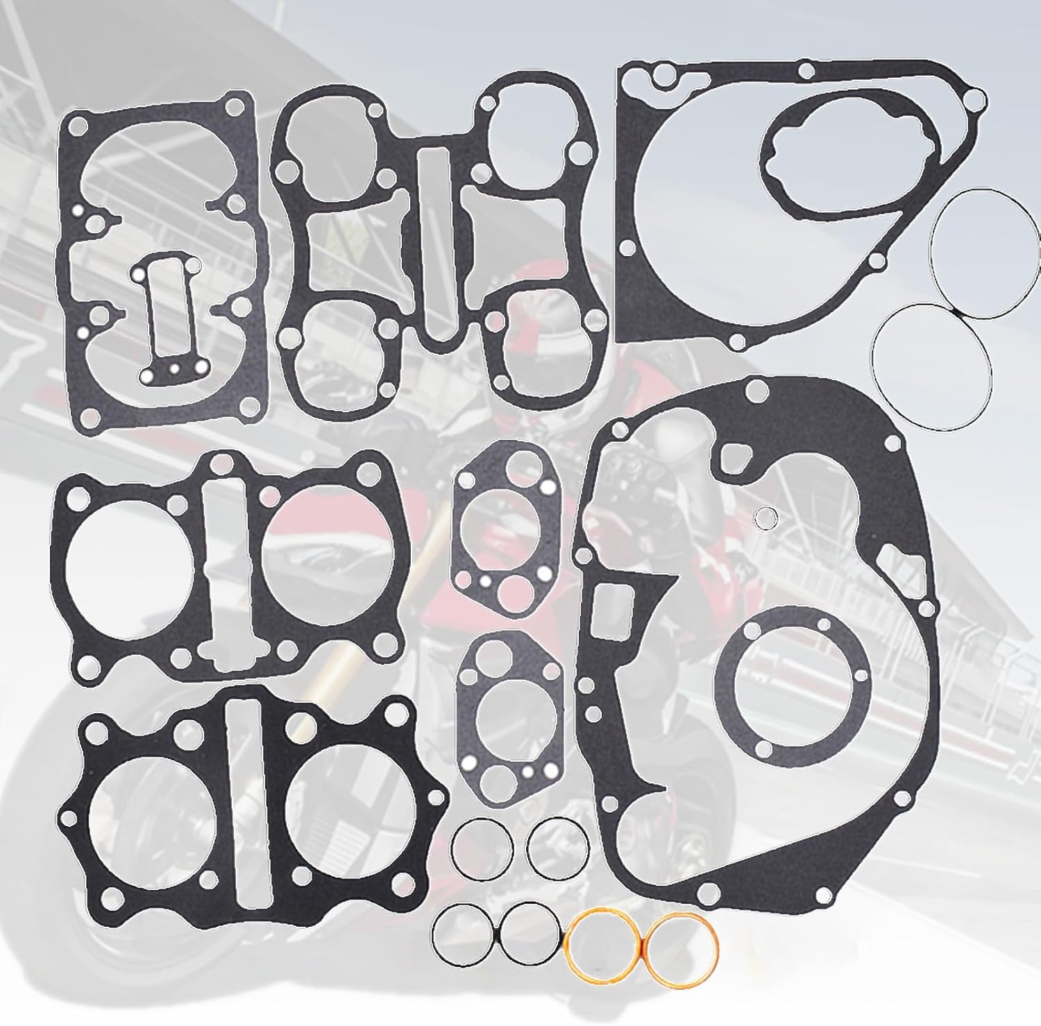 Autoparts Engine Gasket Set Kit for Honda CB350 CL350 SL350 Twin - 1969-1973 image number 1