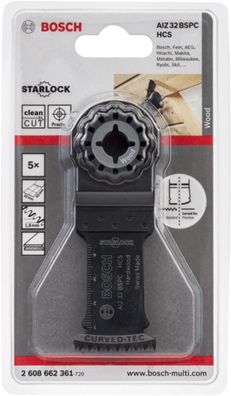 Bosch AIZ32BSPC/5 Blade for Cut and Sew Multi-Tool 1.3 Inches (32 Mm) (Star Lock, 5 Disc Set) image number 4