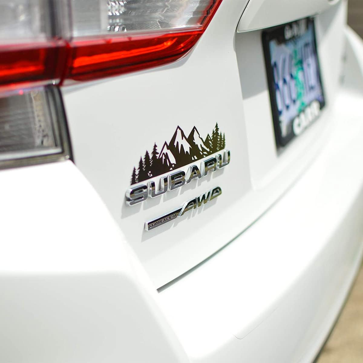 7 Inch Snow Mountain Tree Stickers for Car, Mountains Graphic Logo Decals, Premium Badge Decals for Car Trunk Tailgate Emblem, Car Decoration Accessories for Truck, SUV, Sedan (Black Mountain/1 PCS) - Black Mountain image number 5