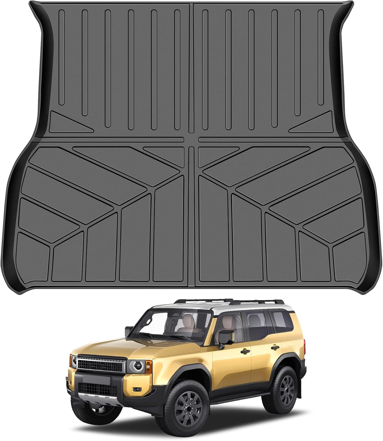 JTYZSM Trunk Mat for 2024 2025 Toyota Land Cruiser Prado 250 LC250 5 Seat Rear Cargo Mat All Weather Protector Cargo Liner for 24-25 Toyota Land Cruiser 250 Accessories image number 4