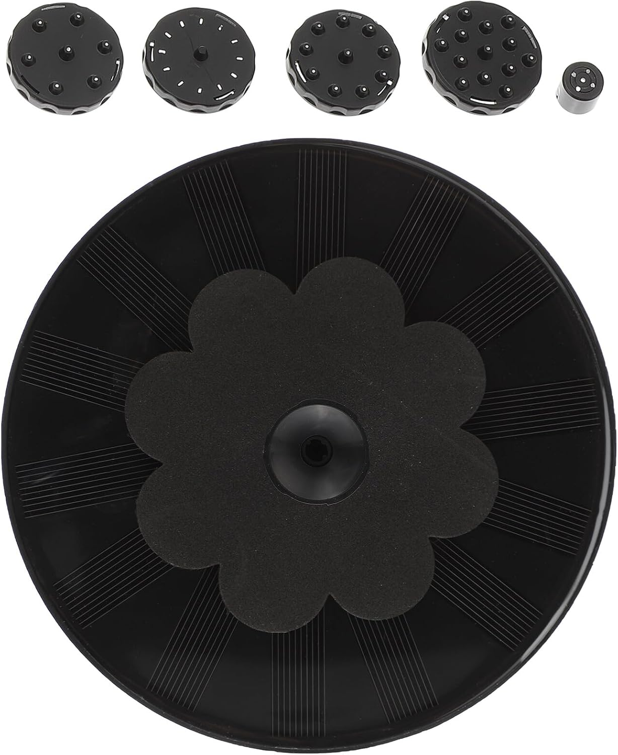 Totority Solar Powered Miniature Floating Fountain Pump for Outdoor Garden Water Feature Easy to Install Sprinkler for Bird Baths and Lawn Water Play