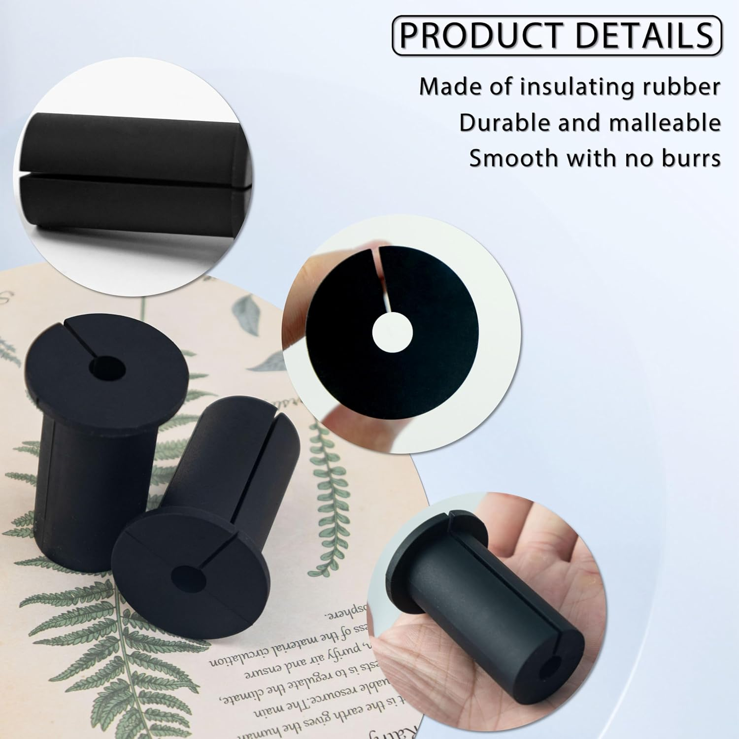 6 Pcs Wall Grommet for Starlink Cable Routing, Silicone Feed through Bushings, Hole Cover Compatible with Starlink Mount for Protecting Cords (Black) image number 4