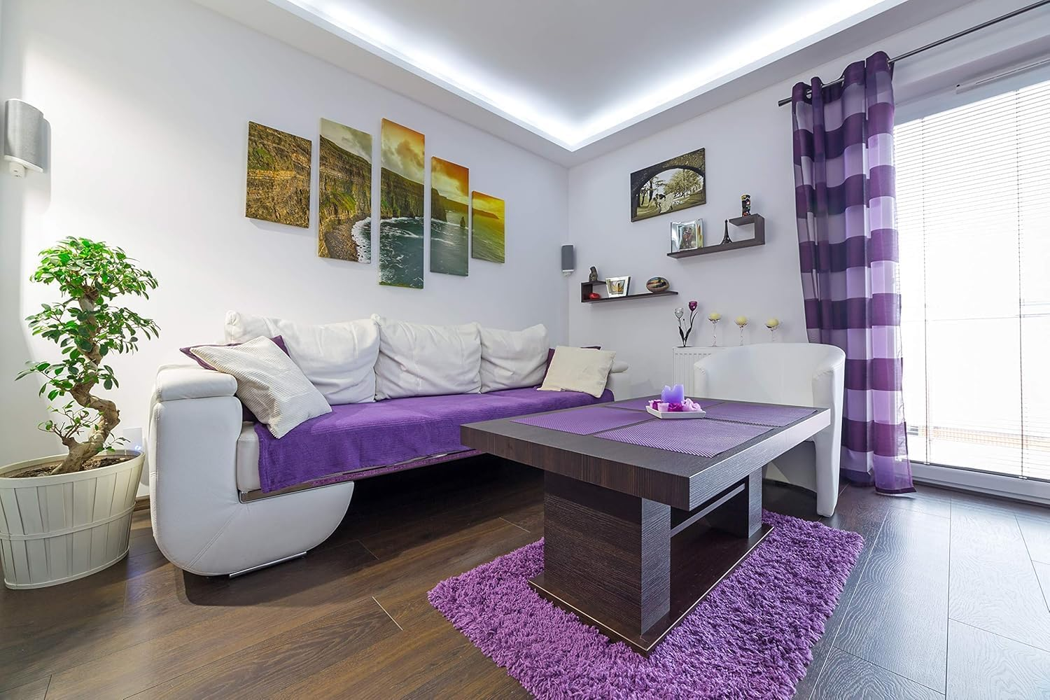 Walquicks 8 Picture Hangers, 12 Removable Adhesive Strips, Universal Frame Hanger, Damage Free Picture Hanging Hooks Heavy Duty, No Nails Picture Hooks, for Bathroom Kitchen Home Door Closet, White image number 2