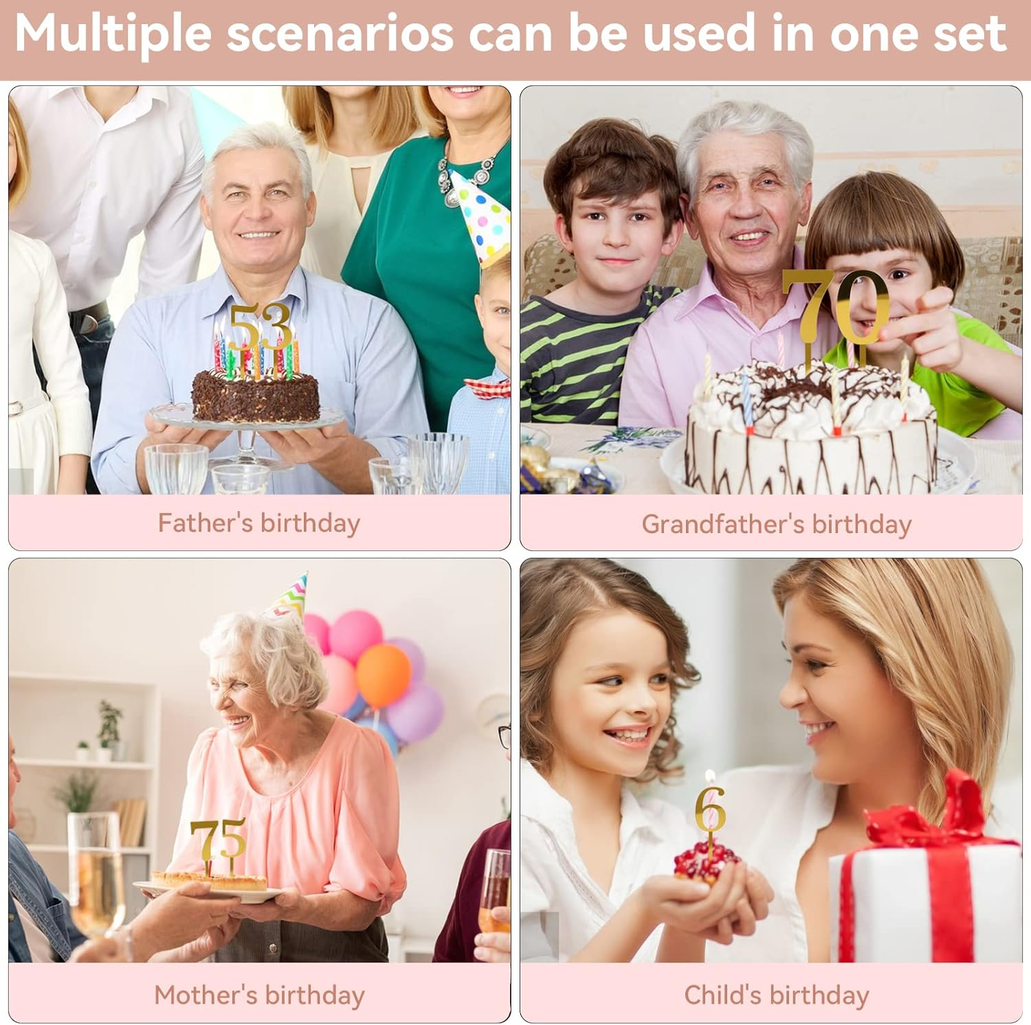 0-9 Number for Cake Topper, Shiny Acrylic Number Cake Toppers Cake Decorations Birthday Party Cake Topper for Birthday Party Wedding Anniversary image number 2