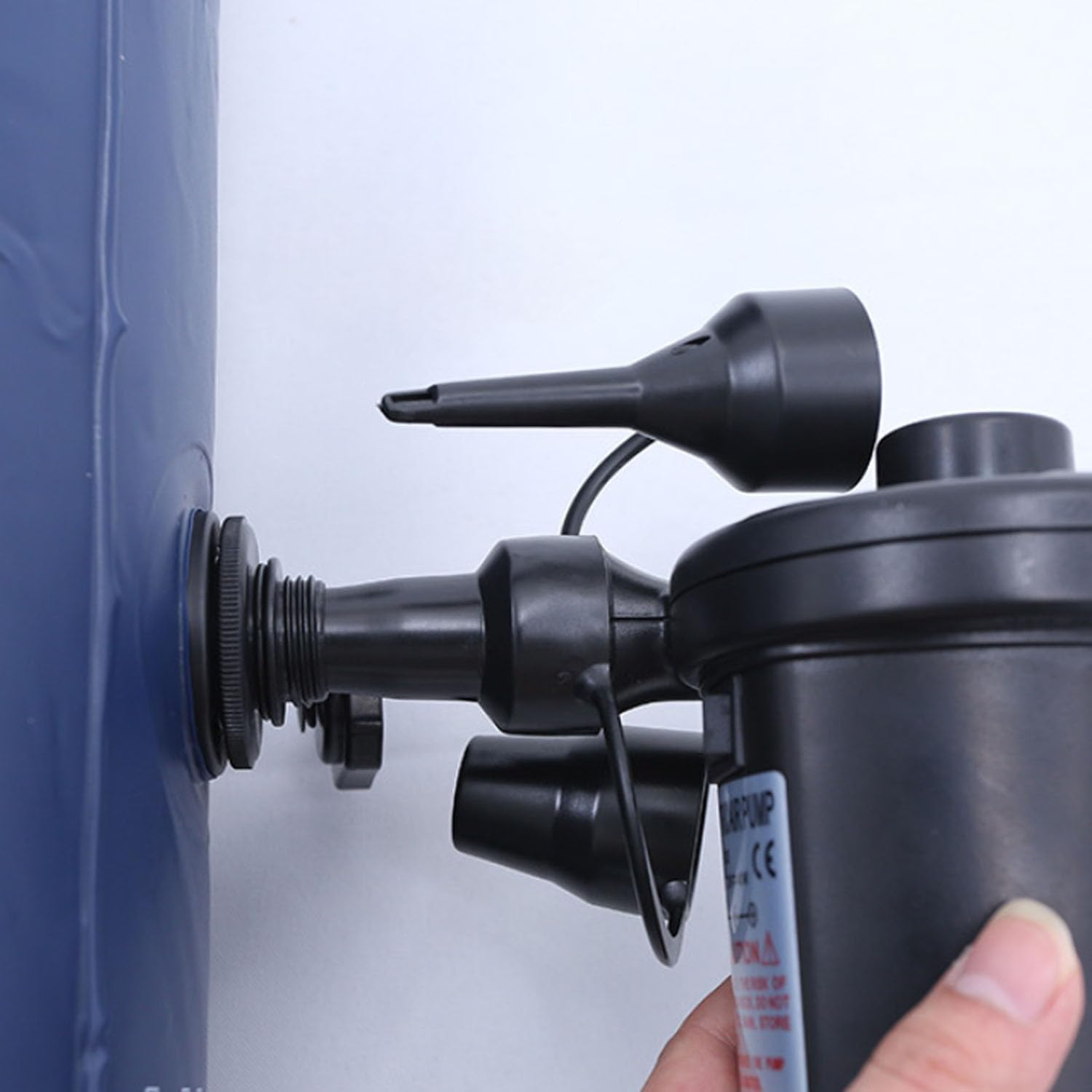 6 Black Electric Air Pump Nozzles - Multifunctional Mattress Air Pumps, Vacuum Compression Bag Pump Nozzles, Portable Air Extraction Tools, Suitable for Home and Travel Use image number 2