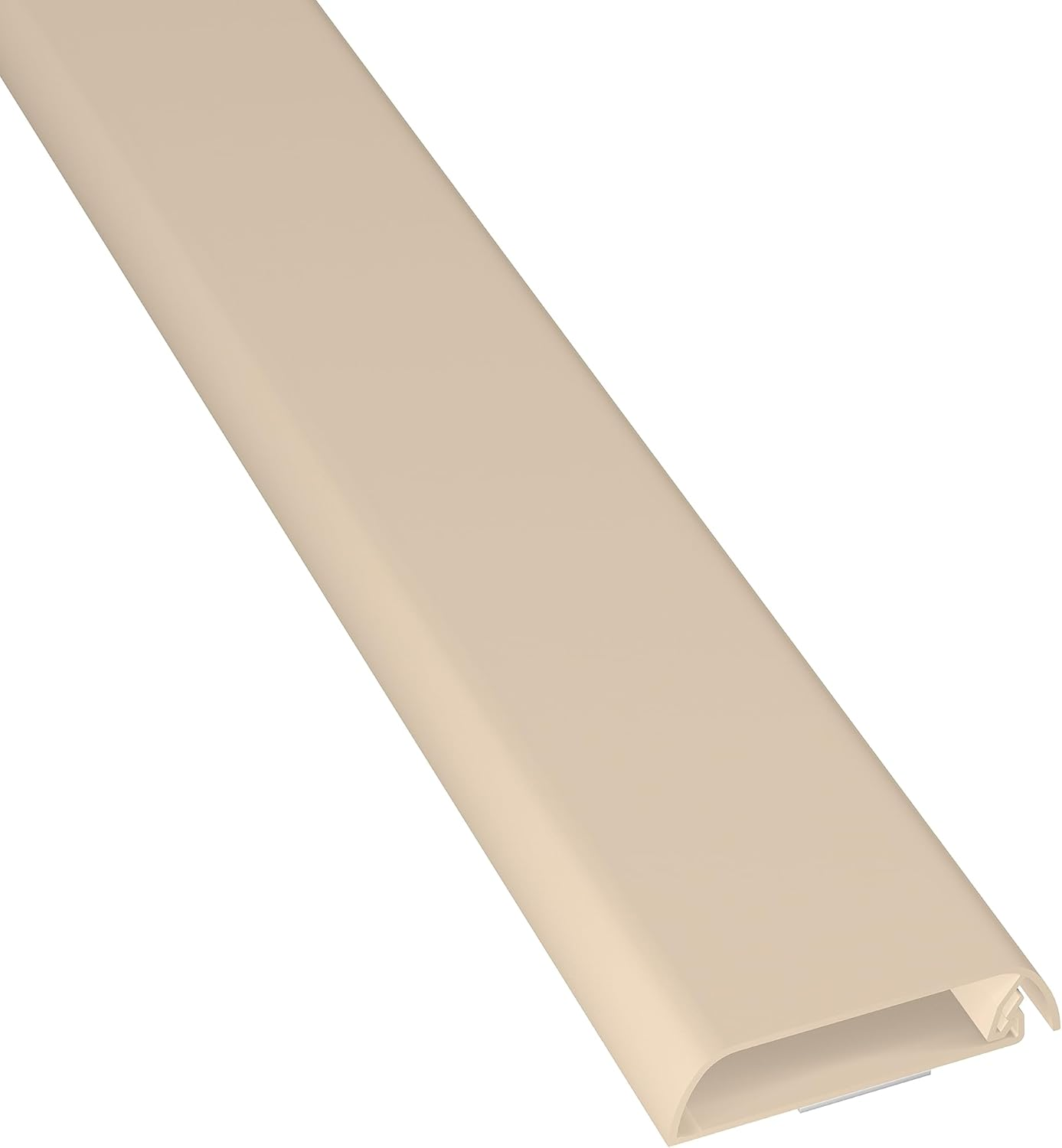 D-Line Cable Trunking, Wire Cover for Wall, TV Cable Tidy, Paintable, Self-Adhesive, Hinged One-Piece Design - 2X 60Mm (W) X 15Mm (H) X 40Cm Lengths (80Cm Total) - White