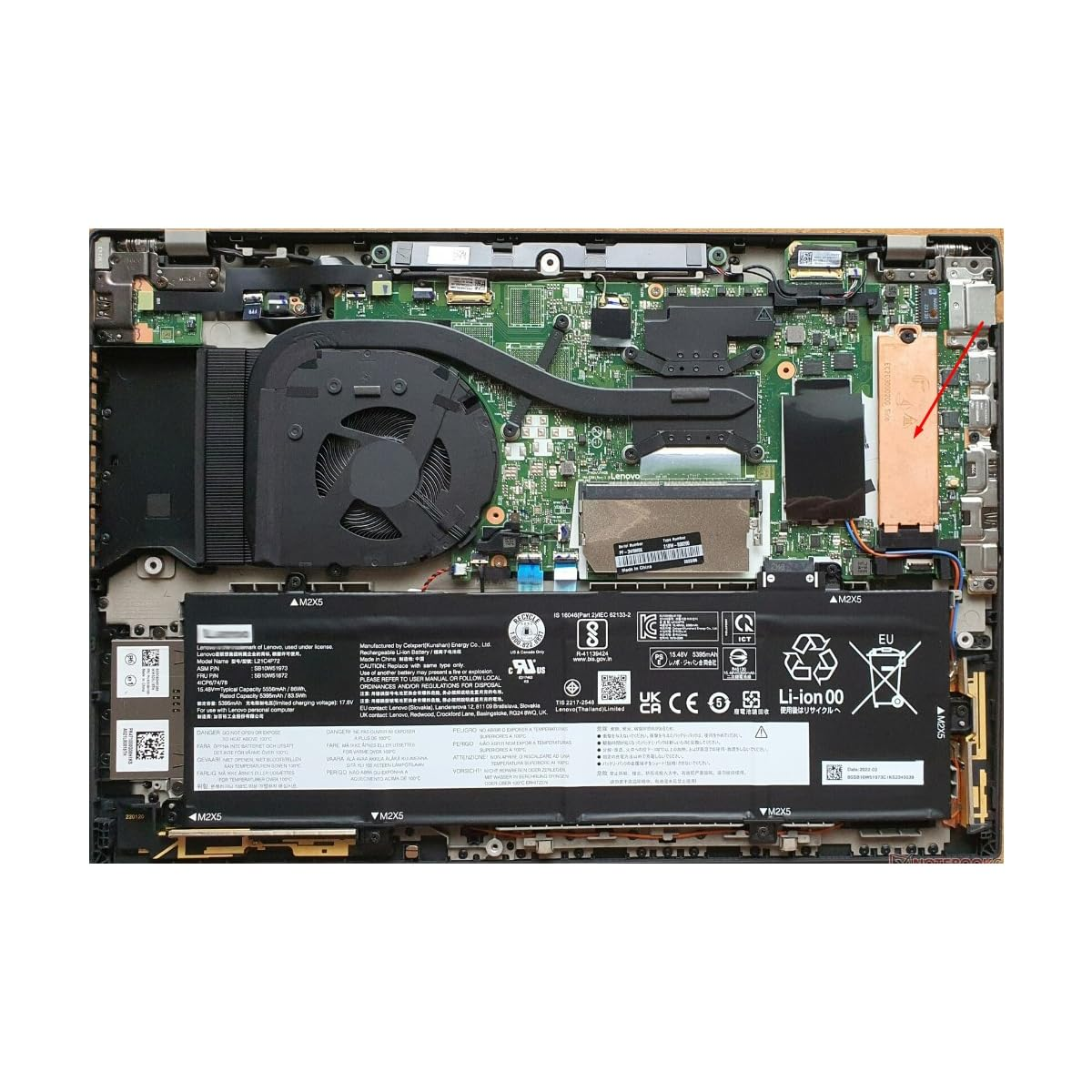 Deal4Go M.2 2280 SSD Thermal Heatsink Pad 5B40Z68852 Replacement for Lenovo Thinkpad T16 P16S Gen 1, T14 X13 T16 T14S Gen 3, X13 T14 Gen 4, T14 T16 Gen 2 image number 6