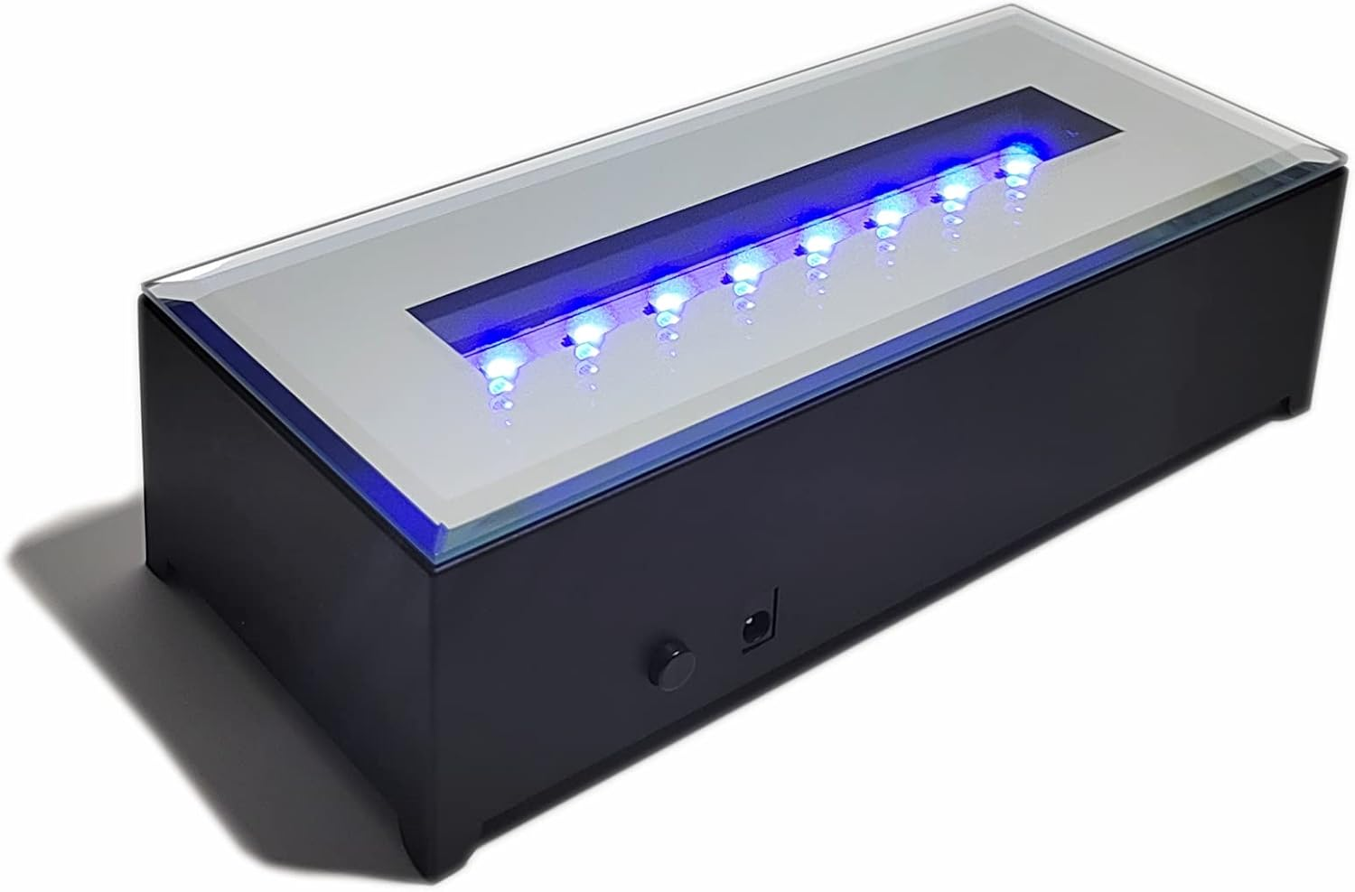 16 LED Light Display Stand Base for 3D Crystal Glass Art,Room Decoration and Holiday Casual Atmosphere Ornament Lamp- 6 Inch Rectangular Illuminated Holder Colorful Lights (Black) image number 2