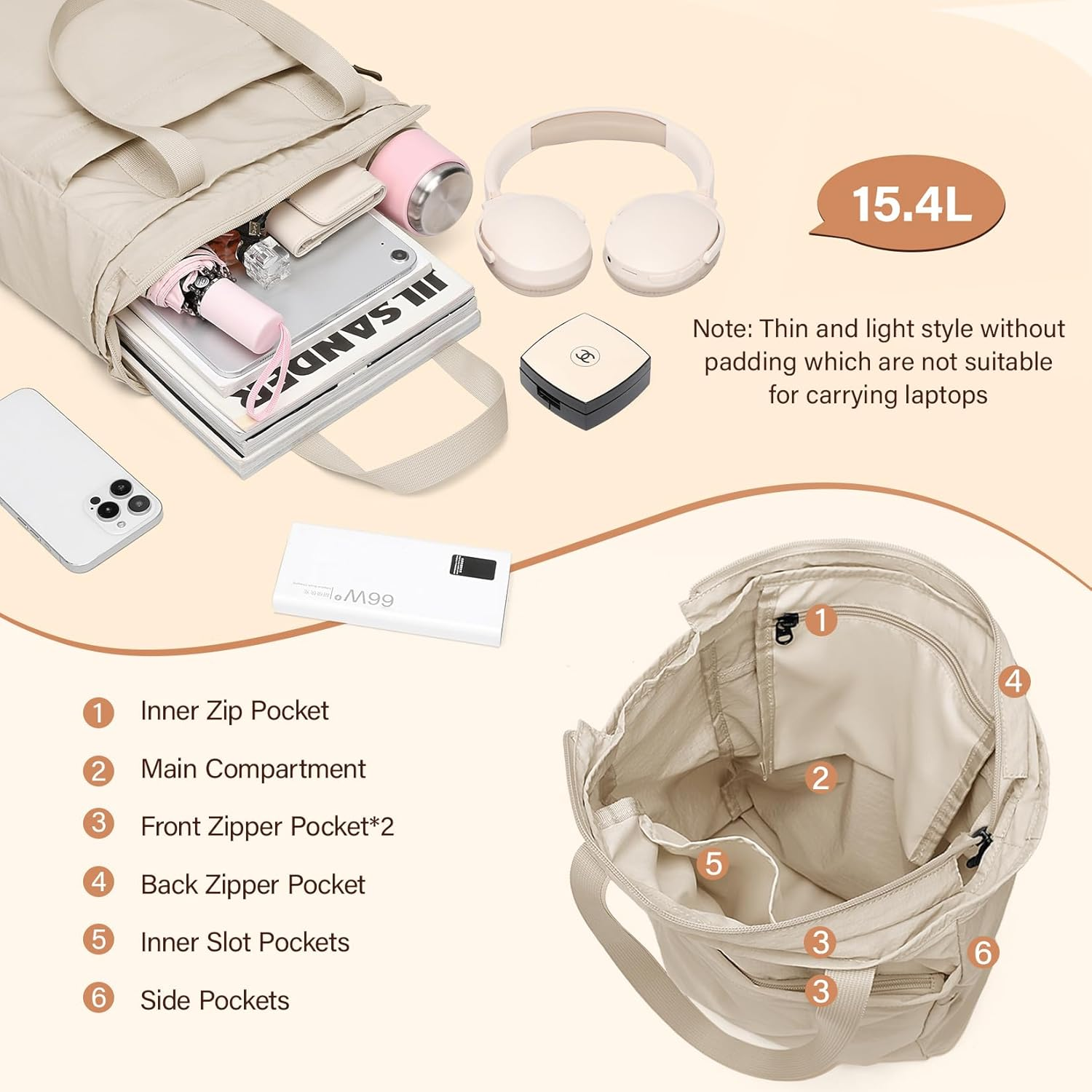 GOLF SUPAGS Foldaway Convertible Tote Backpack Lightweight Nylon Daypack Women Men City Pack Versatile for Leisure Travel image number 6