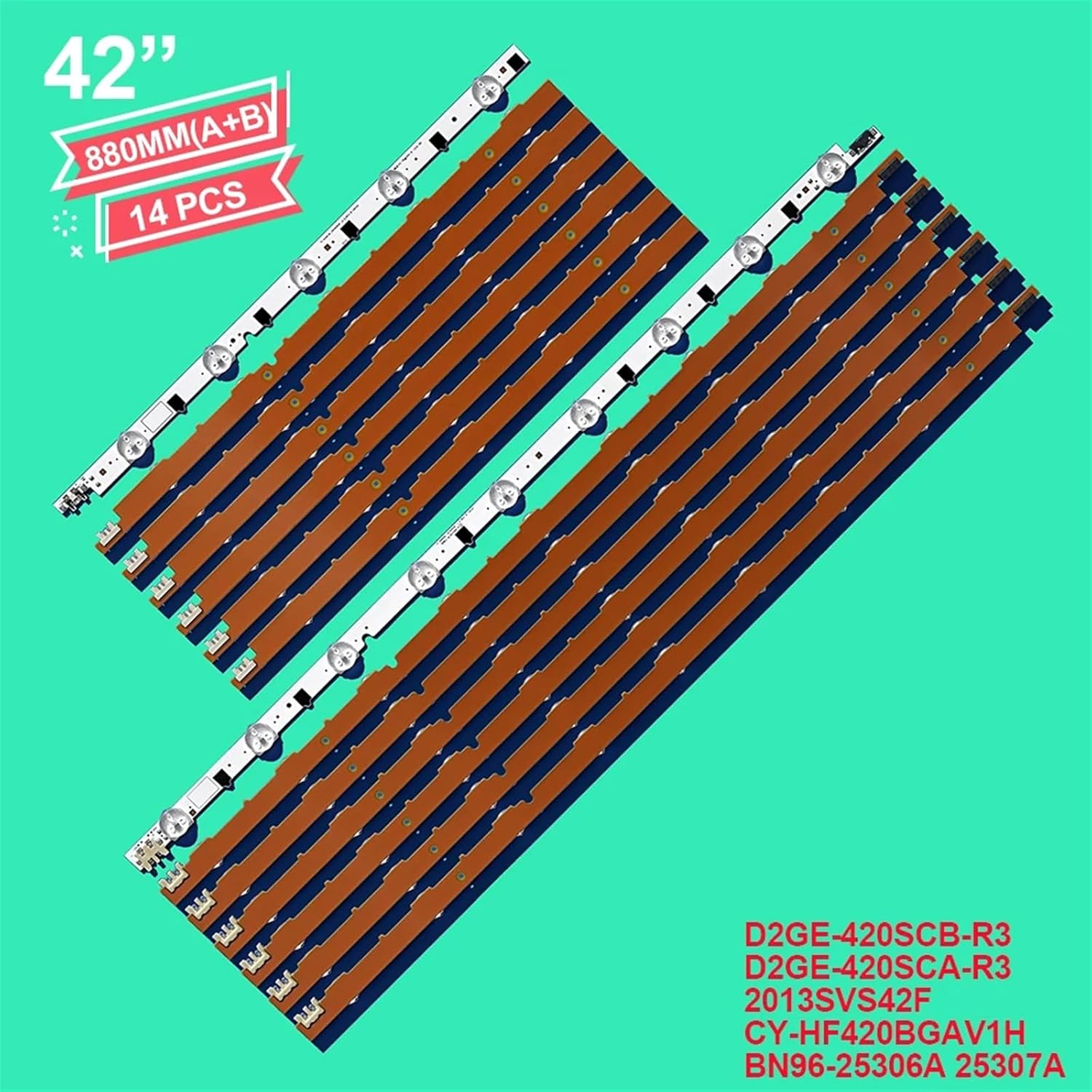 ALMVIS LED Backlight Strip 42Inch 14 Leds for UE42F5000 UE42F5000AK UE42F5300 UE42F5500 UE42F5700 UE42F5030 BN96-25306A BN96-25307A LED TV Light image number 2