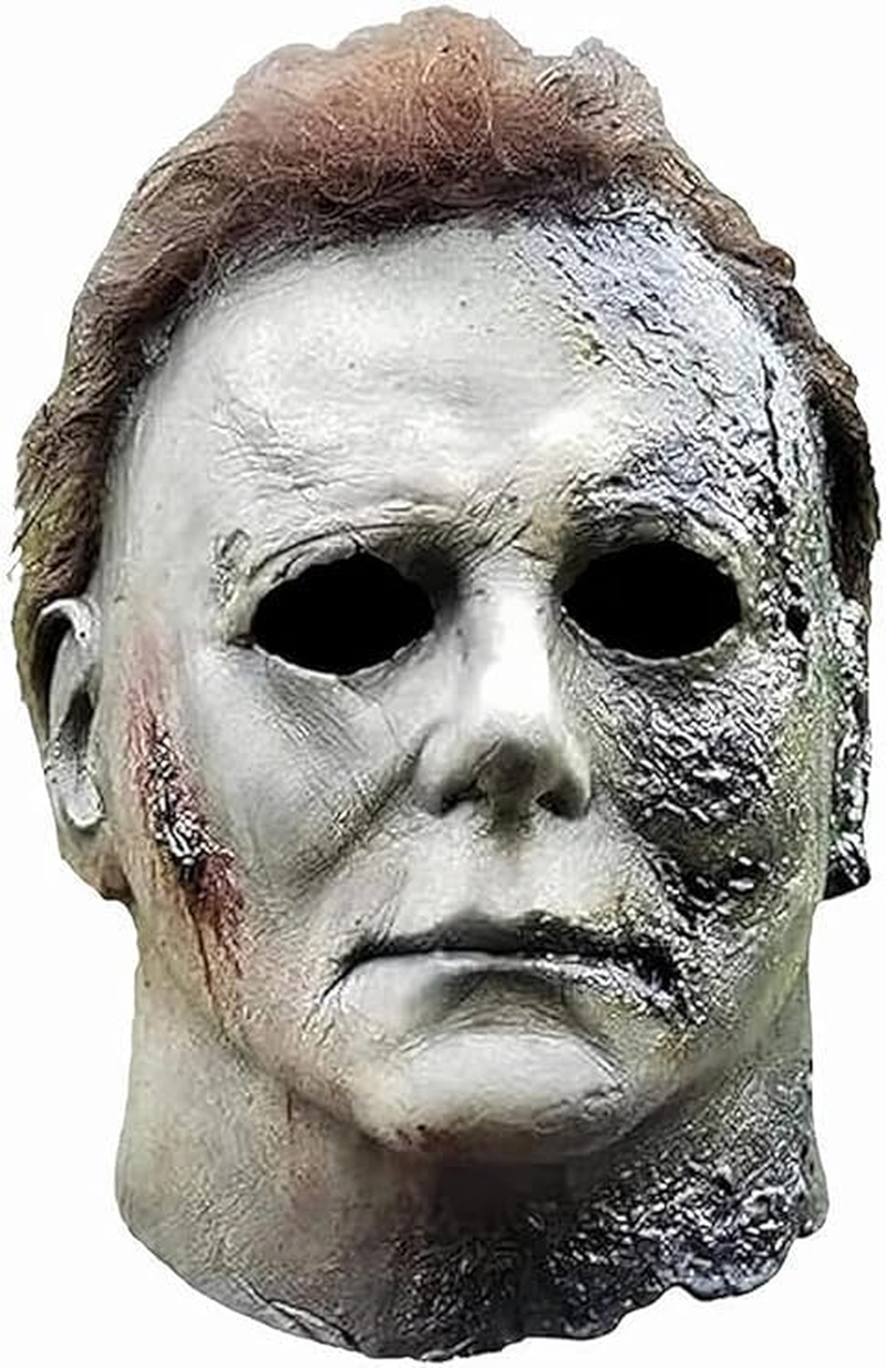 Michael Myers Mask, Realistic Horror Mask Scary Halloween Cosplay Mask, Scar Face Covering Halloween Decoration image number 3