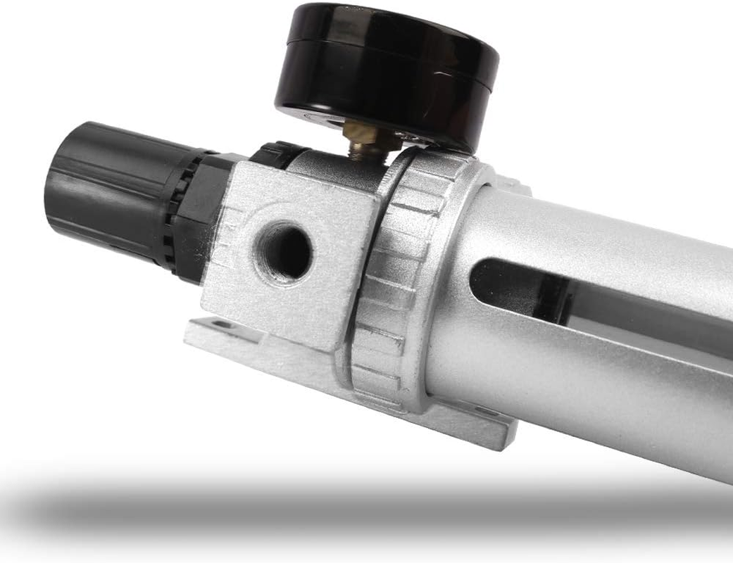 X-BULL Air Compressor Oil Lubricator Moisture Water Trap Filter Regulator with Mount image number 6